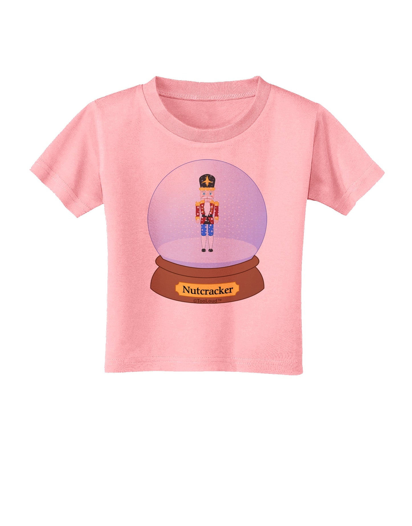 Nutcracker Snow Globe - Red Gold Black Toddler T-Shirt by TooLoud-Toddler T-Shirt-TooLoud-Candy-Pink-2T-Davson Sales