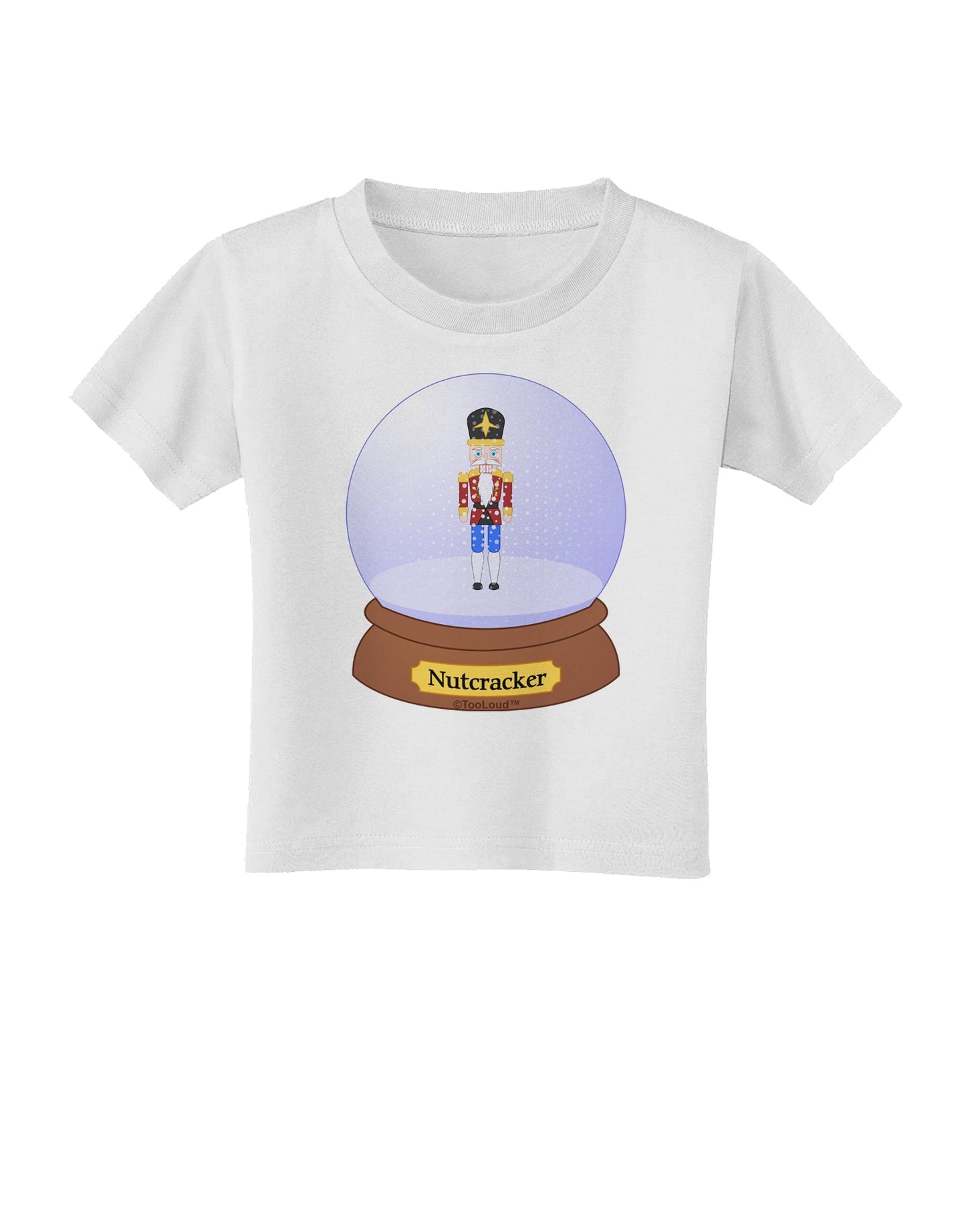 Nutcracker Snow Globe - Red Gold Black Toddler T-Shirt by TooLoud-Toddler T-Shirt-TooLoud-White-2T-Davson Sales