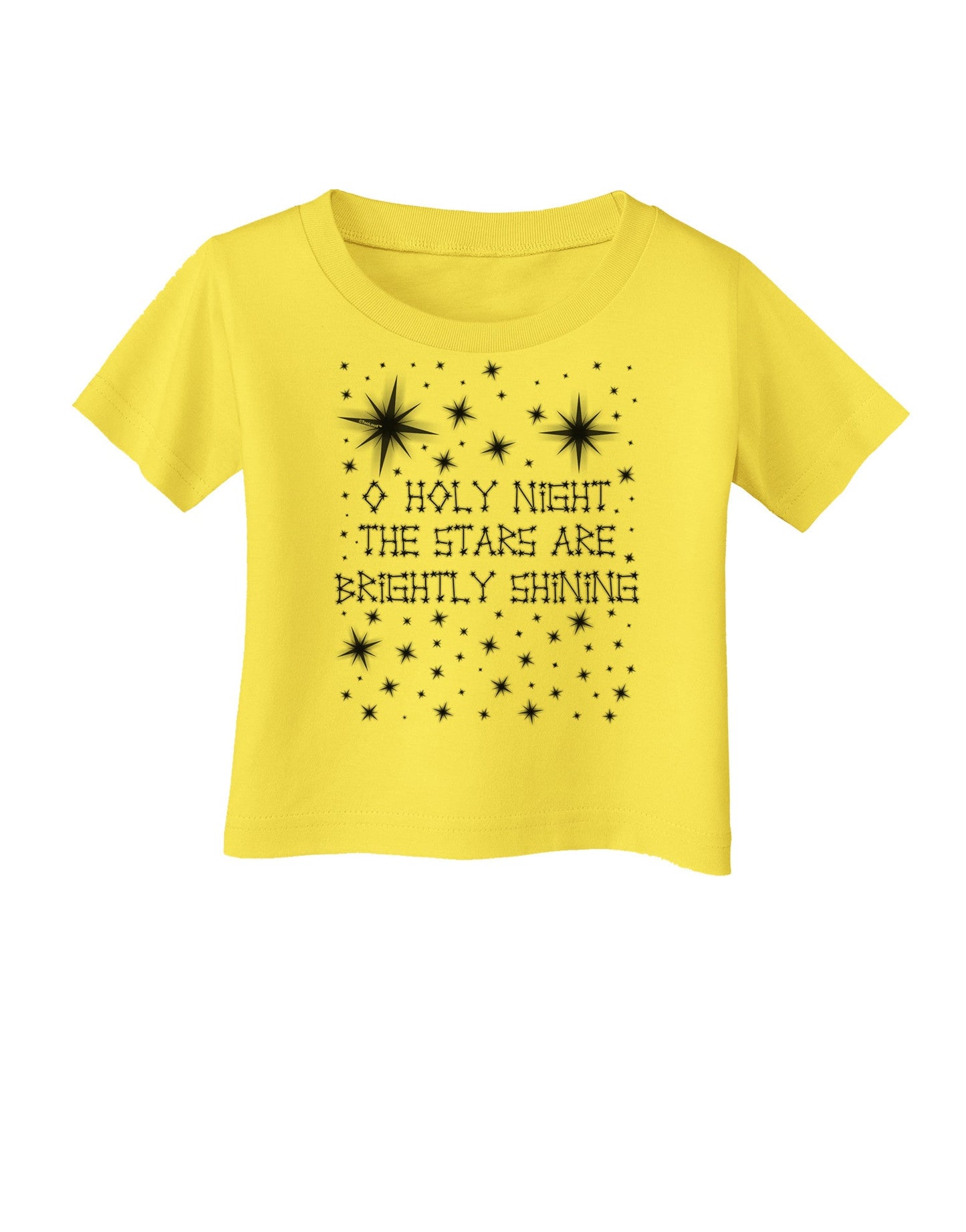 O Holy Night Shining Christmas Stars Infant T-Shirt-Infant T-Shirt-TooLoud-Yellow-06-Months-Davson Sales