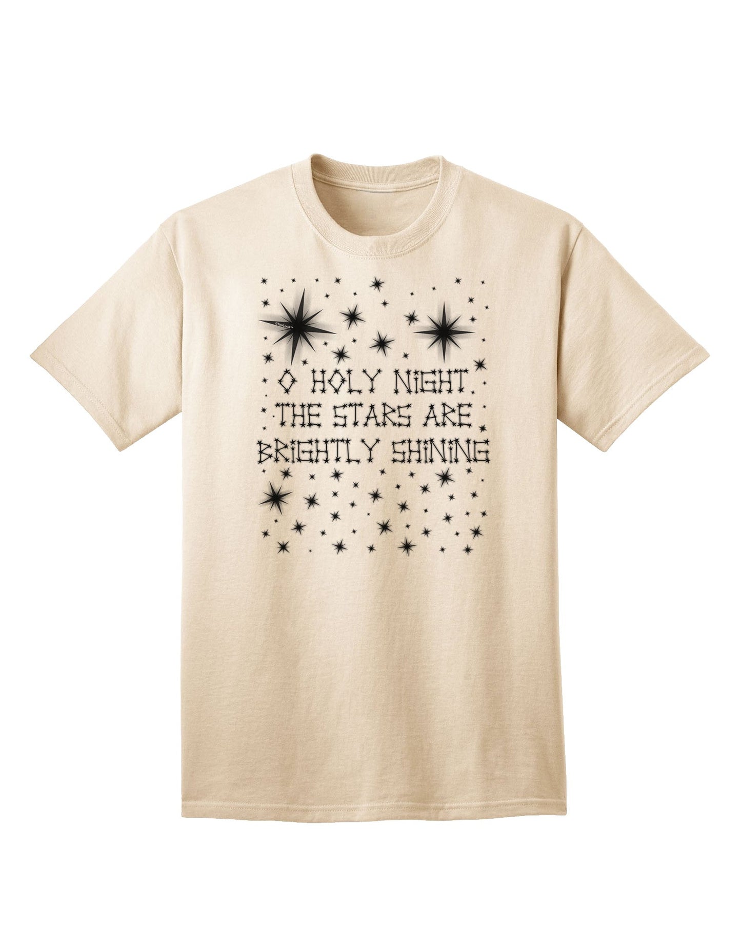 O Holy Night Shining Christmas Stars - Premium Adult T-Shirt for Festive Season-Mens T-shirts-TooLoud-Natural-Small-Davson Sales