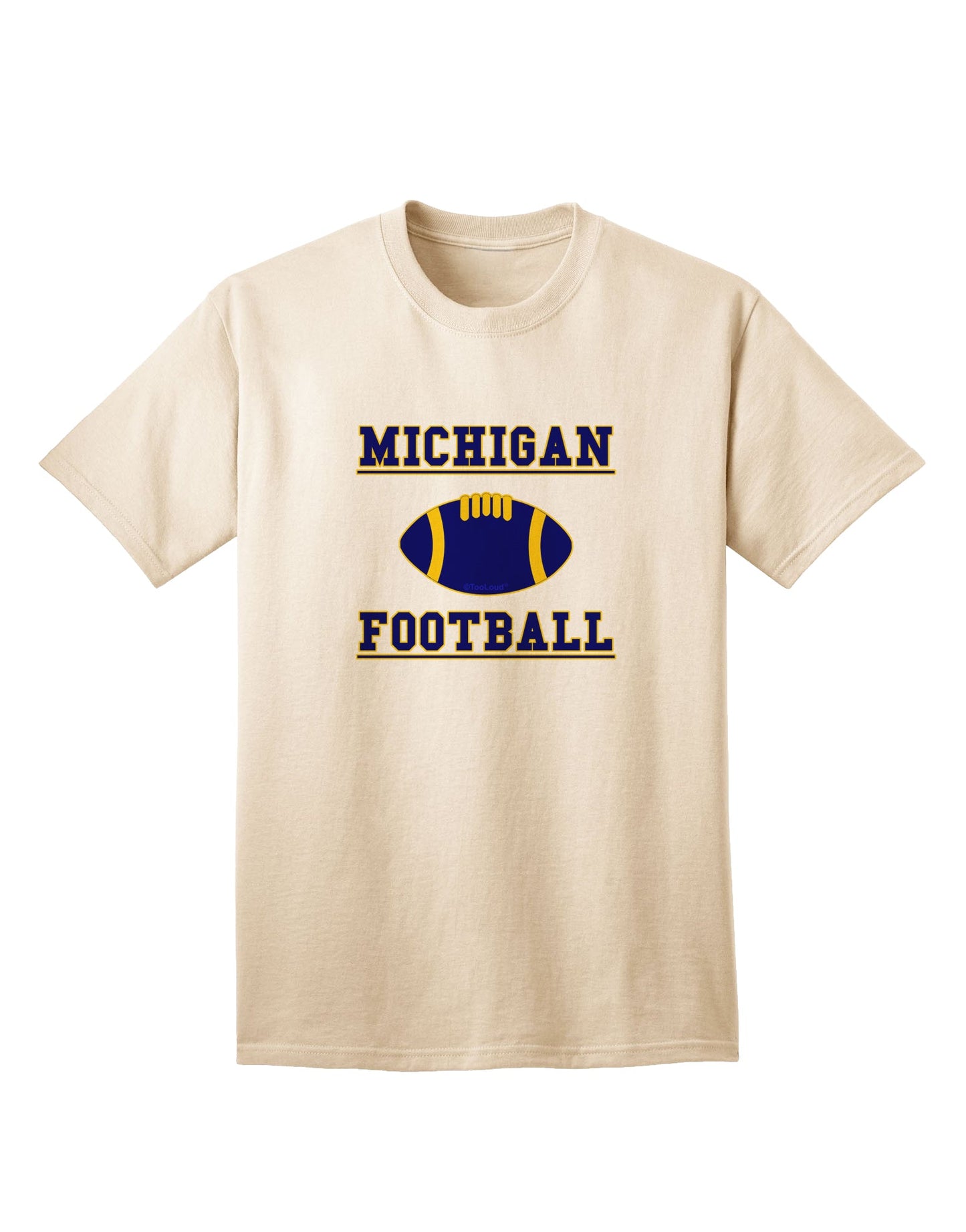 Official Michigan Football Adult T-Shirt by TooLoud-Mens T-shirts-TooLoud-Natural-Small-Davson Sales