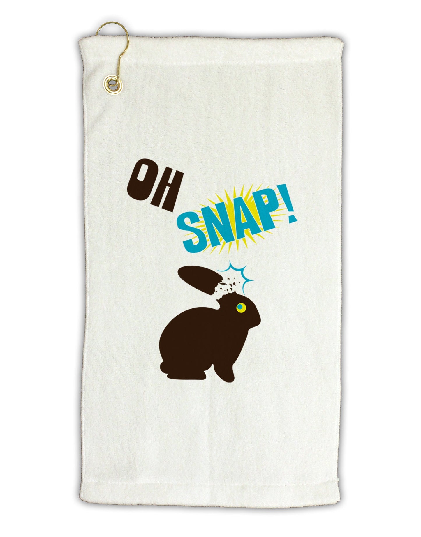 Oh Snap Chocolate Easter Bunny Micro Terry Gromet Golf Towel 11"x19-Golf Towel-TooLoud-White-Davson Sales