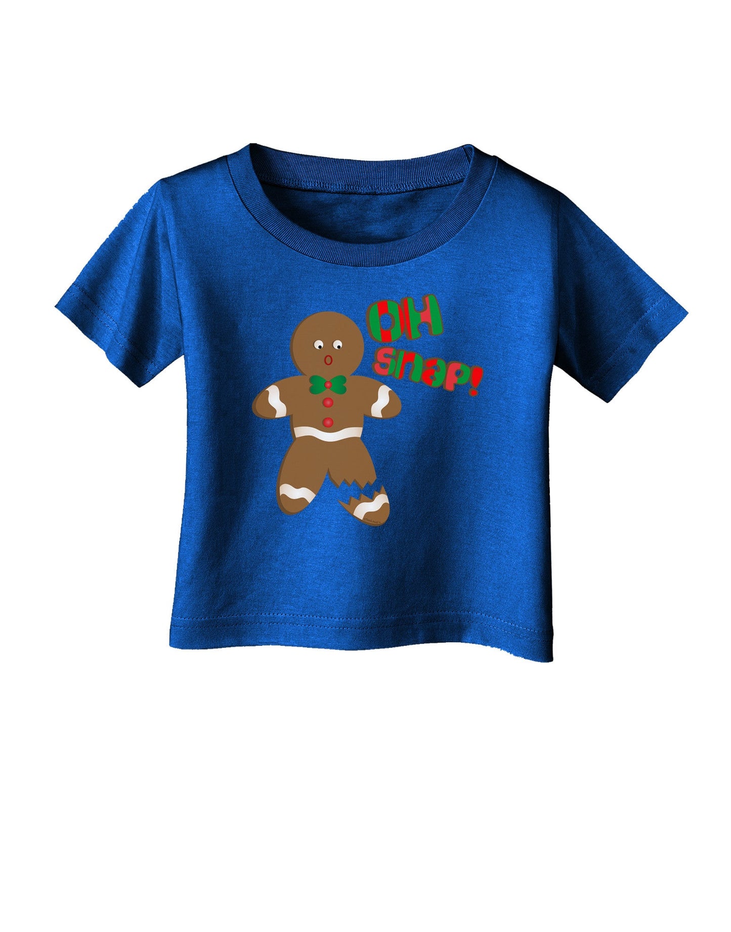 Oh Snap Gingerbread Man Christmas Infant T-Shirt Dark-Infant T-Shirt-TooLoud-Red-06-Months-Davson Sales