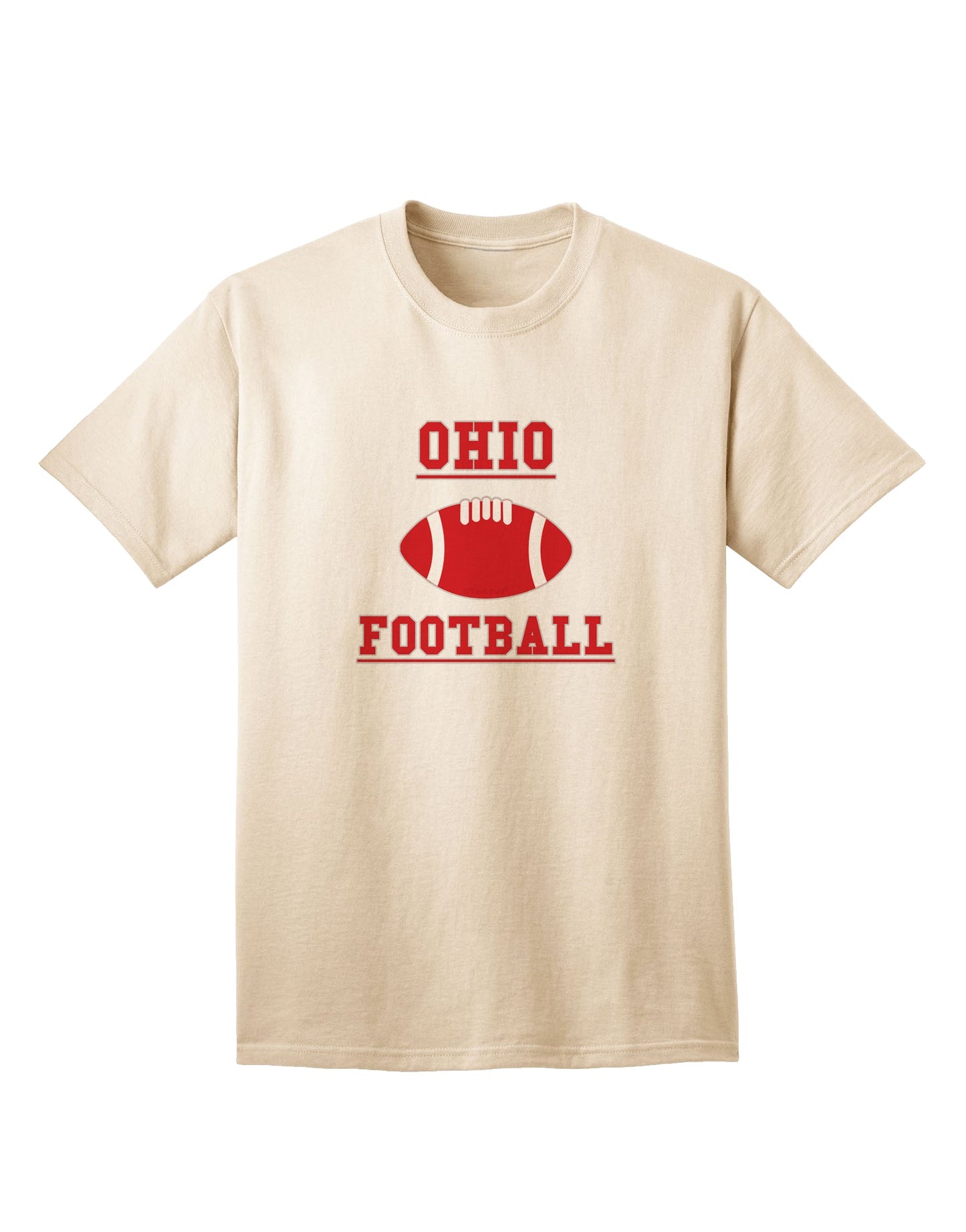 Ohio Football Adult T-Shirt - A Must-Have for Football Enthusiasts by TooLoud-Mens T-shirts-TooLoud-Natural-Small-Davson Sales
