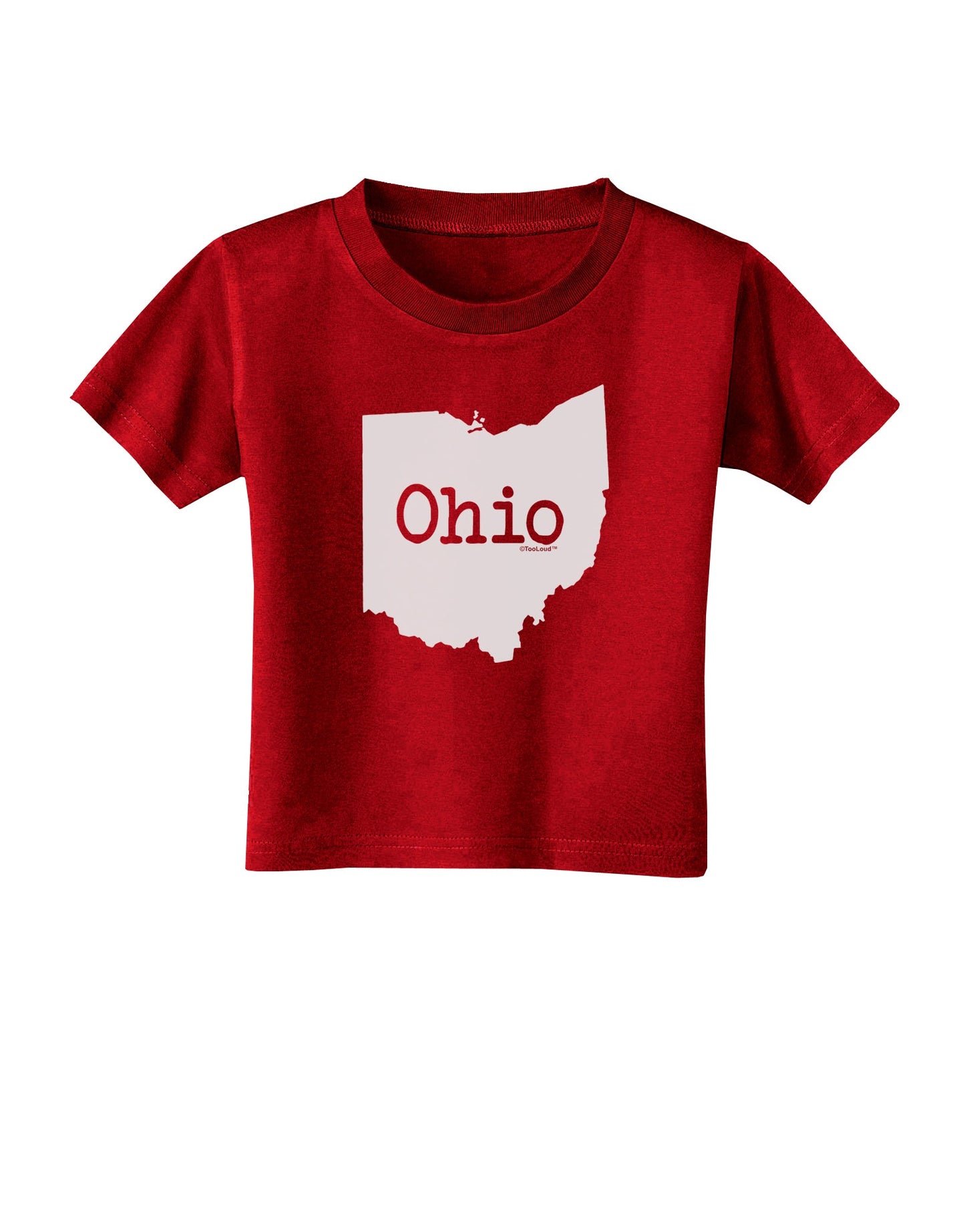 Ohio - United States Shape Toddler T-Shirt Dark by TooLoud-Toddler T-Shirt-TooLoud-Red-2T-Davson Sales