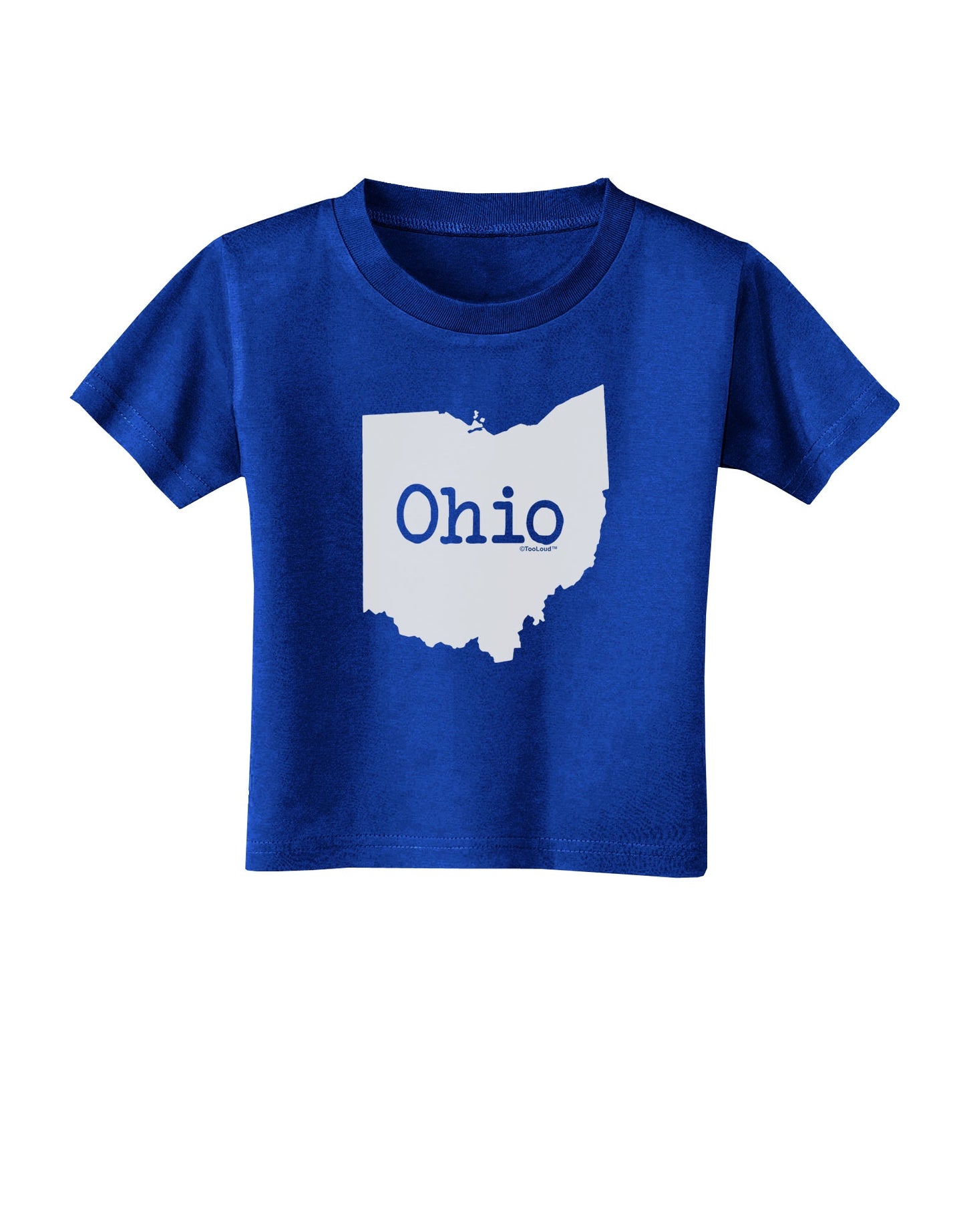 Ohio - United States Shape Toddler T-Shirt Dark by TooLoud-Toddler T-Shirt-TooLoud-Royal-Blue-2T-Davson Sales