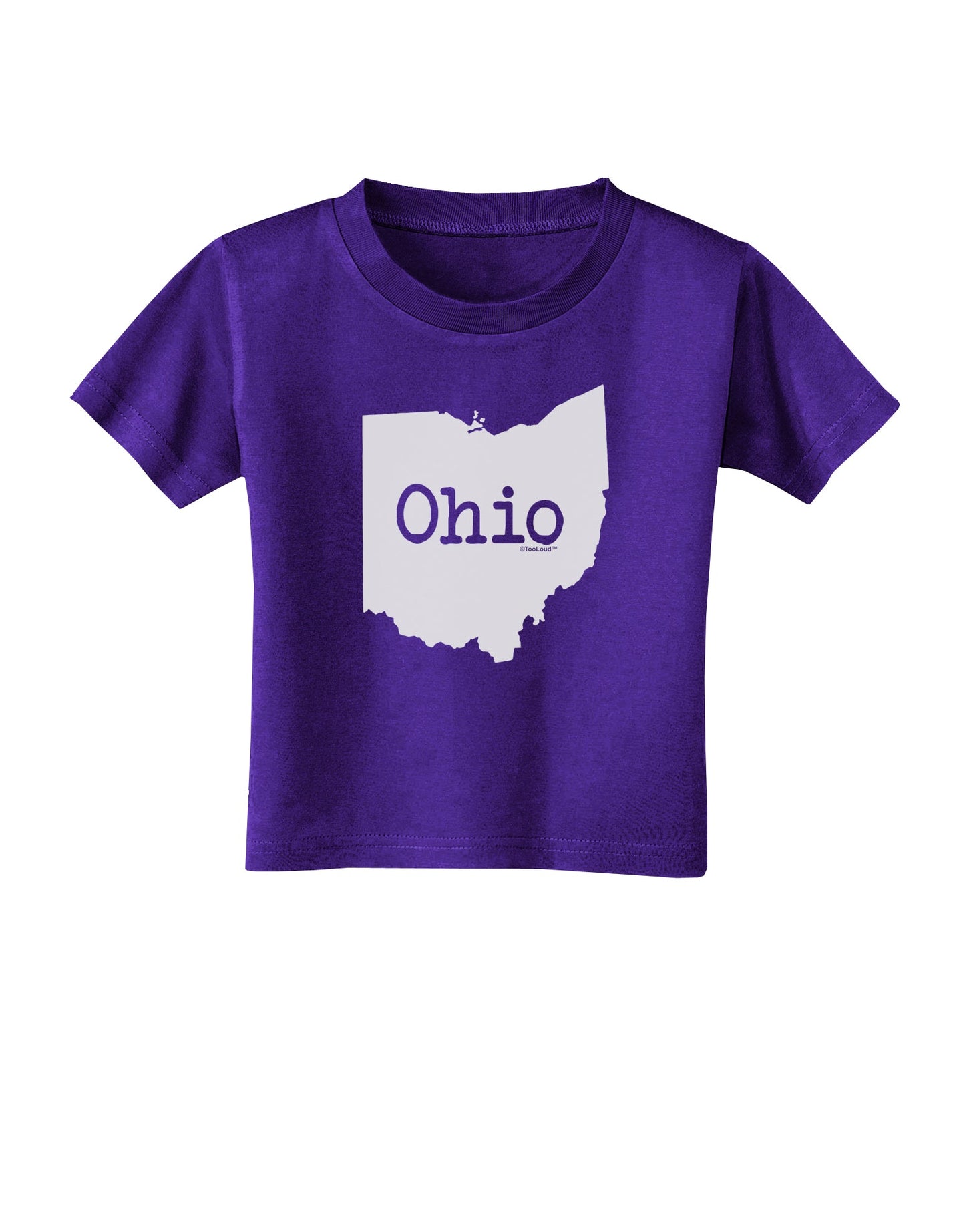 Ohio - United States Shape Toddler T-Shirt Dark by TooLoud-Toddler T-Shirt-TooLoud-Purple-2T-Davson Sales