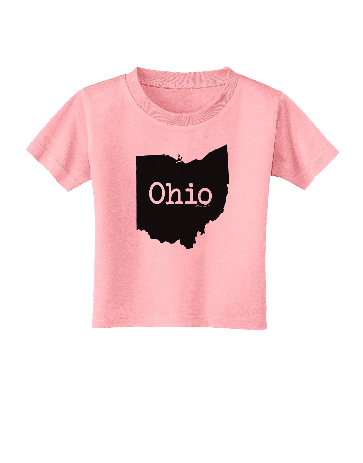 Ohio - United States Shape Toddler T-Shirt by TooLoud-Toddler T-Shirt-TooLoud-Candy-Pink-2T-Davson Sales