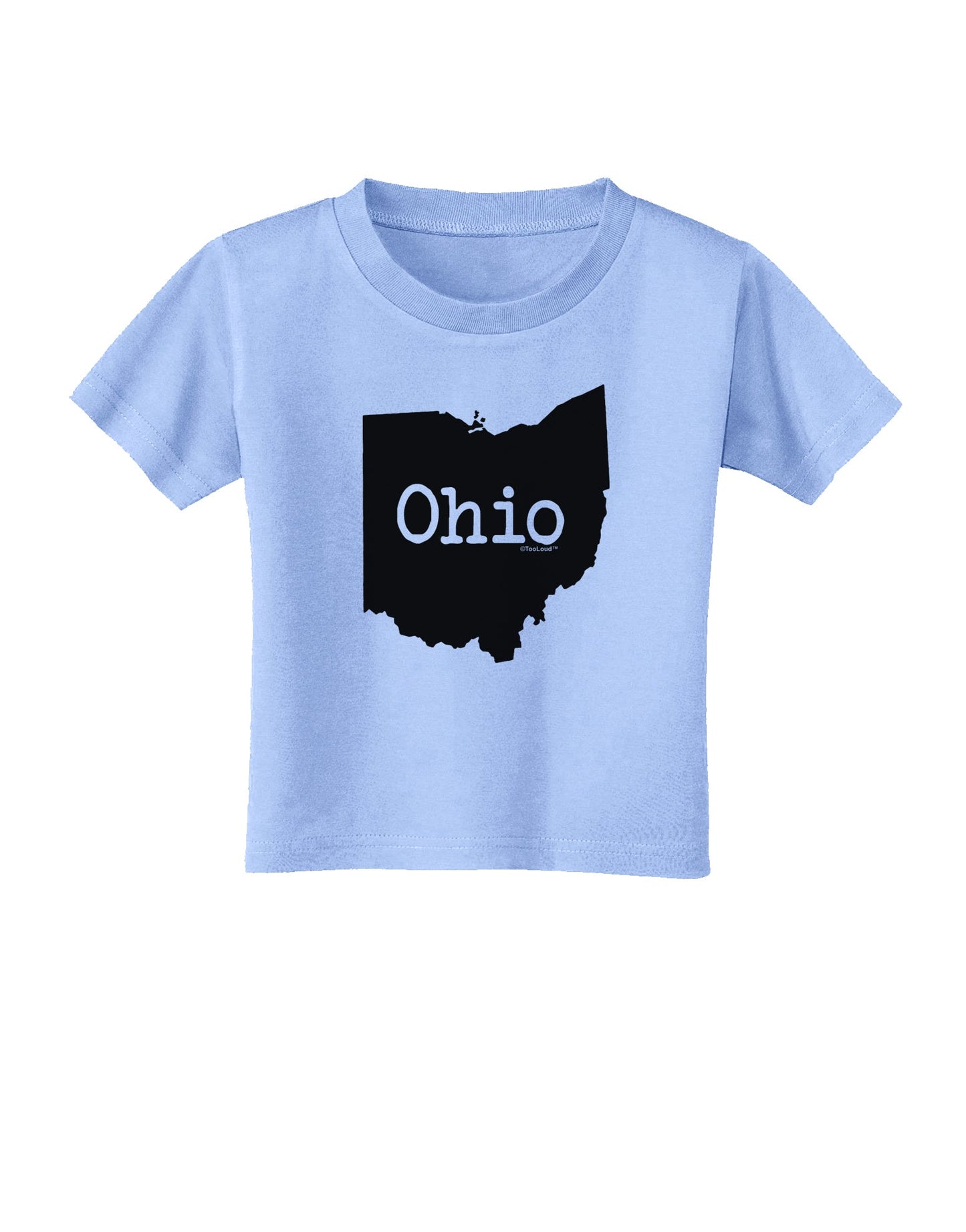 Ohio - United States Shape Toddler T-Shirt by TooLoud-Toddler T-Shirt-TooLoud-Aquatic-Blue-2T-Davson Sales
