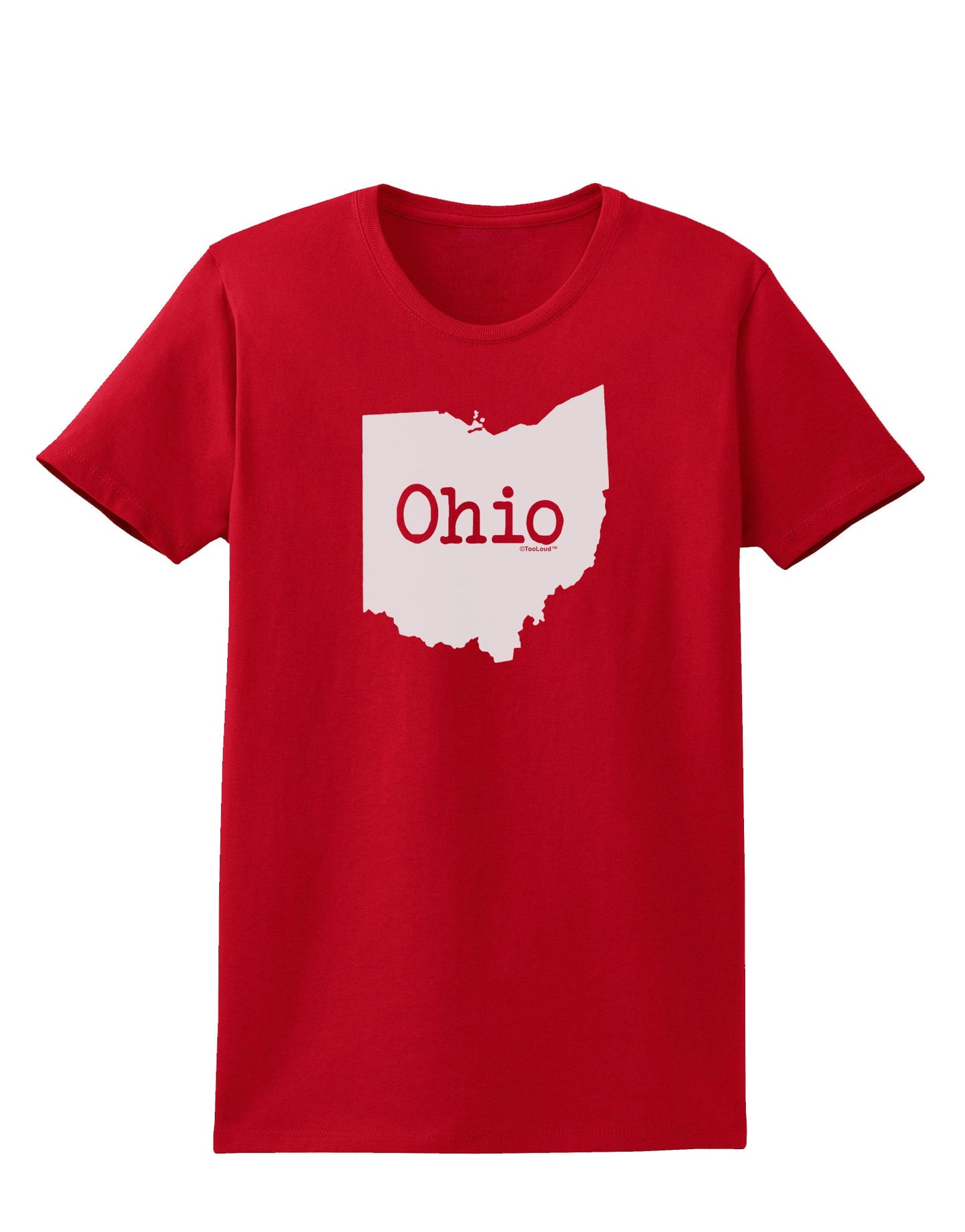 Ohio - United States Shape Womens Dark T-Shirt by TooLoud-Womens T-Shirt-TooLoud-Red-X-Small-Davson Sales