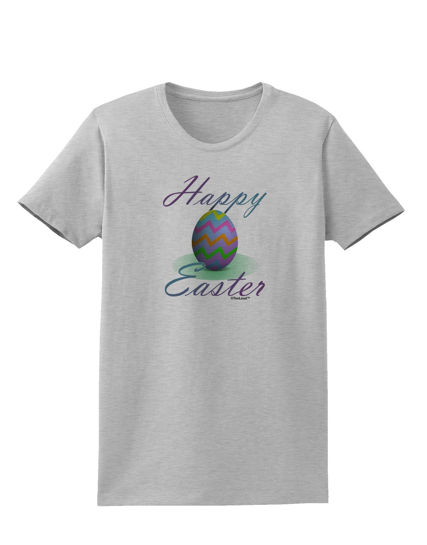 One Happy Easter Egg Womens T-Shirt-Womens T-Shirt-TooLoud-AshGray-X-Small-Davson Sales