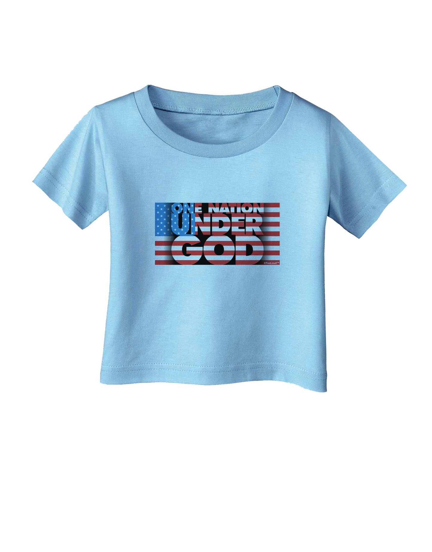 One Nation Under God Infant T-Shirt-Infant T-Shirt-TooLoud-Aquatic-Blue-06-Months-Davson Sales