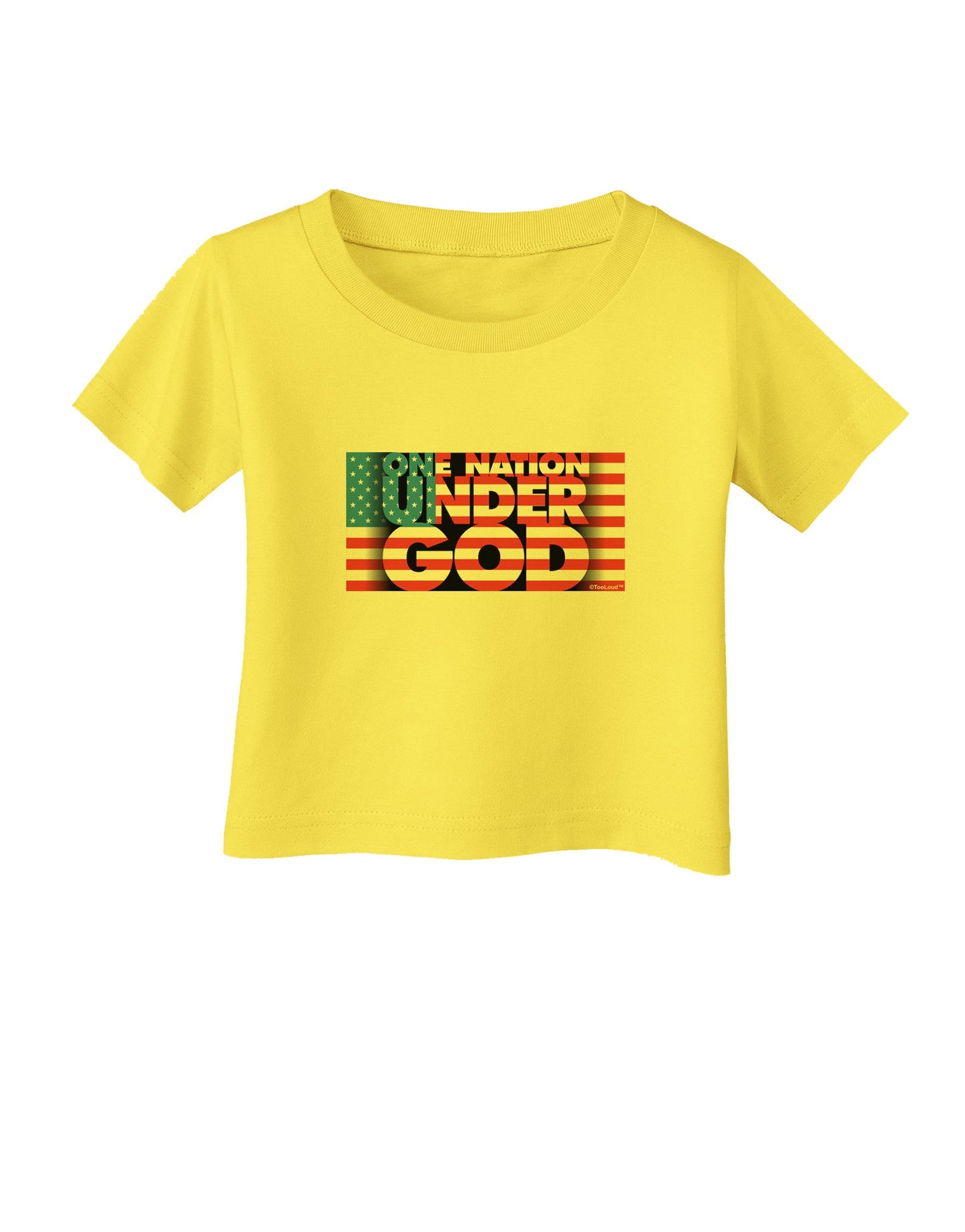 One Nation Under God Infant T-Shirt-Infant T-Shirt-TooLoud-Yellow-06-Months-Davson Sales