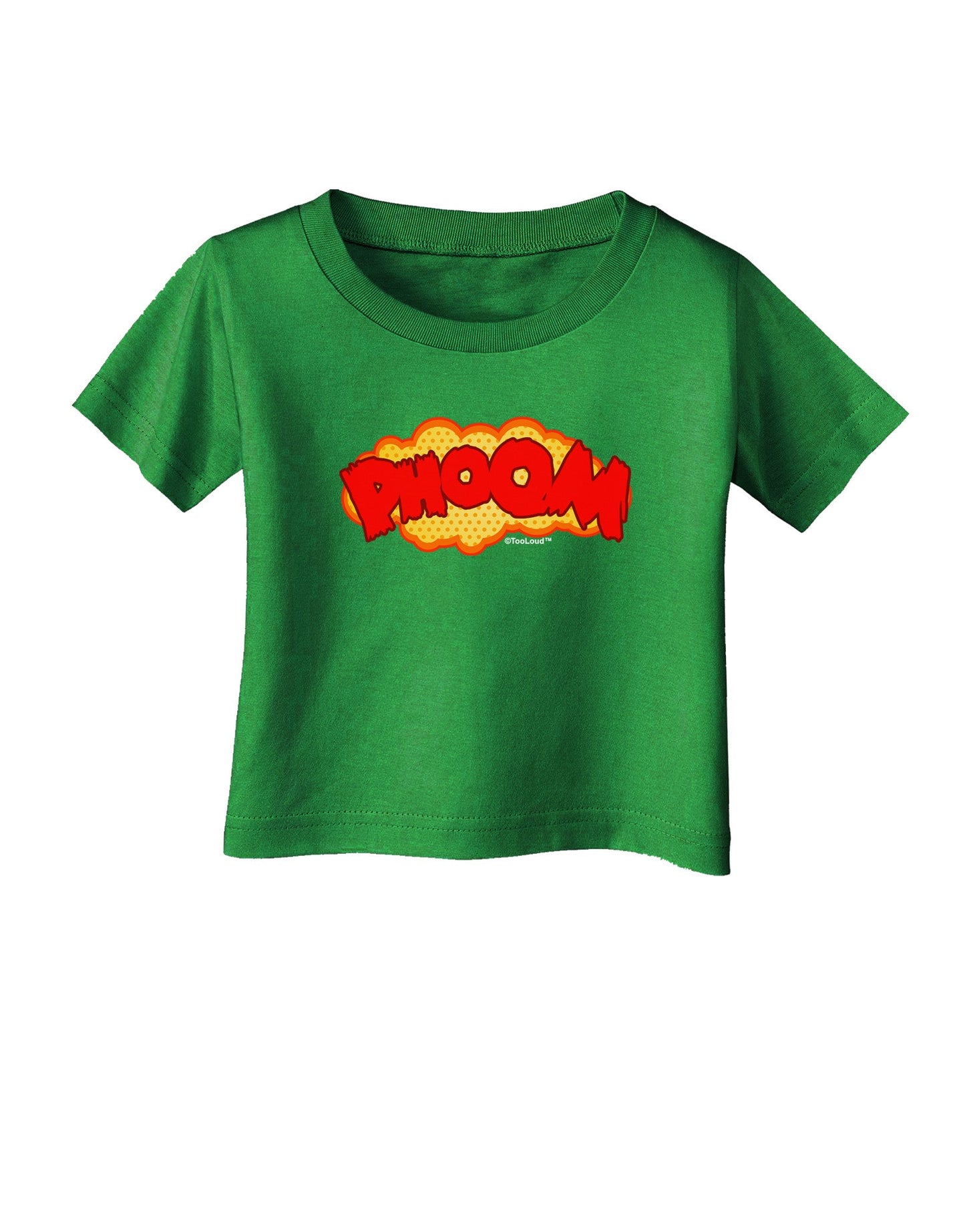 Onomatopoeia PHOOM Infant T-Shirt Dark-Infant T-Shirt-TooLoud-Clover-Green-06-Months-Davson Sales