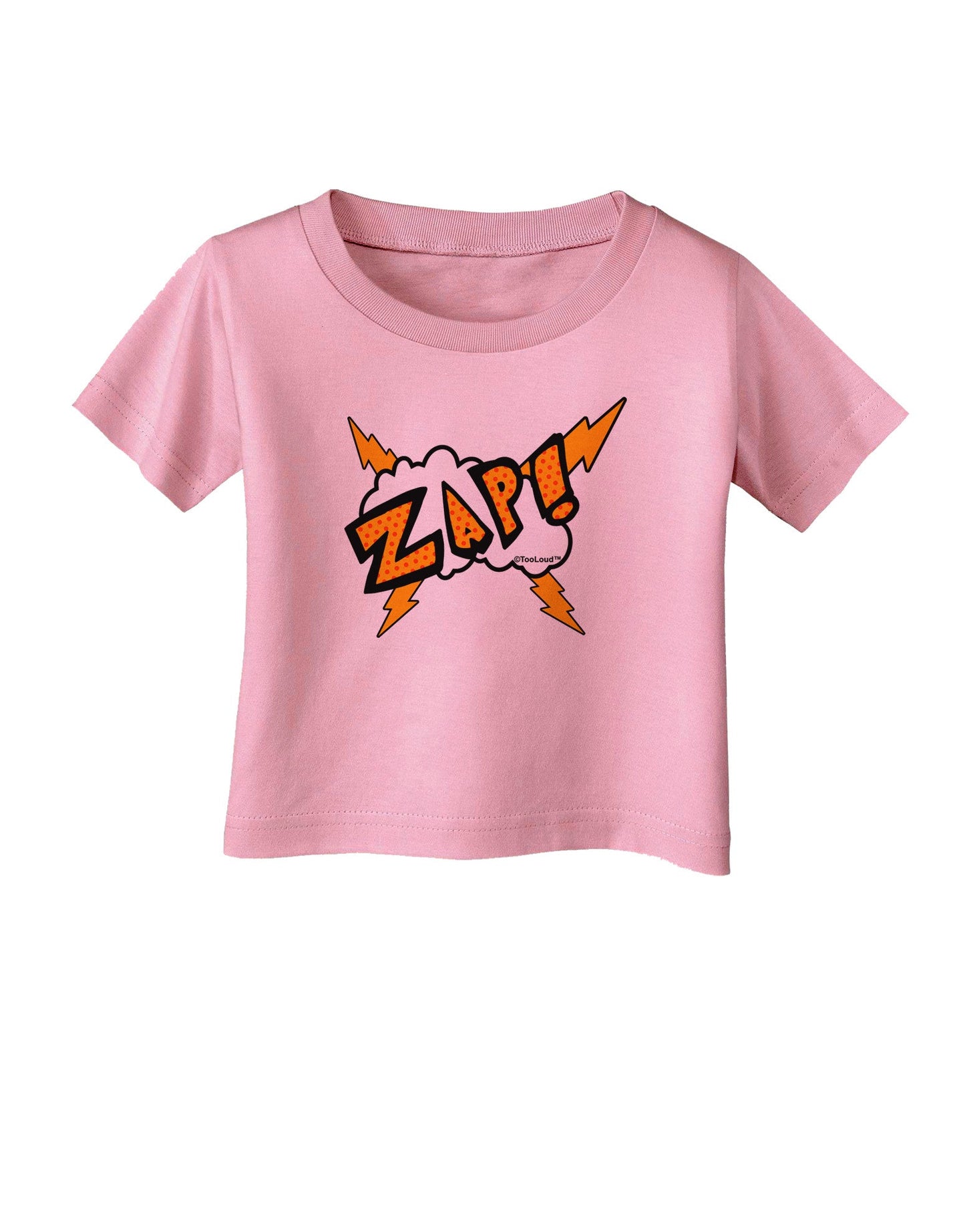 Onomatopoeia ZAP Infant T-Shirt-Infant T-Shirt-TooLoud-Candy-Pink-06-Months-Davson Sales