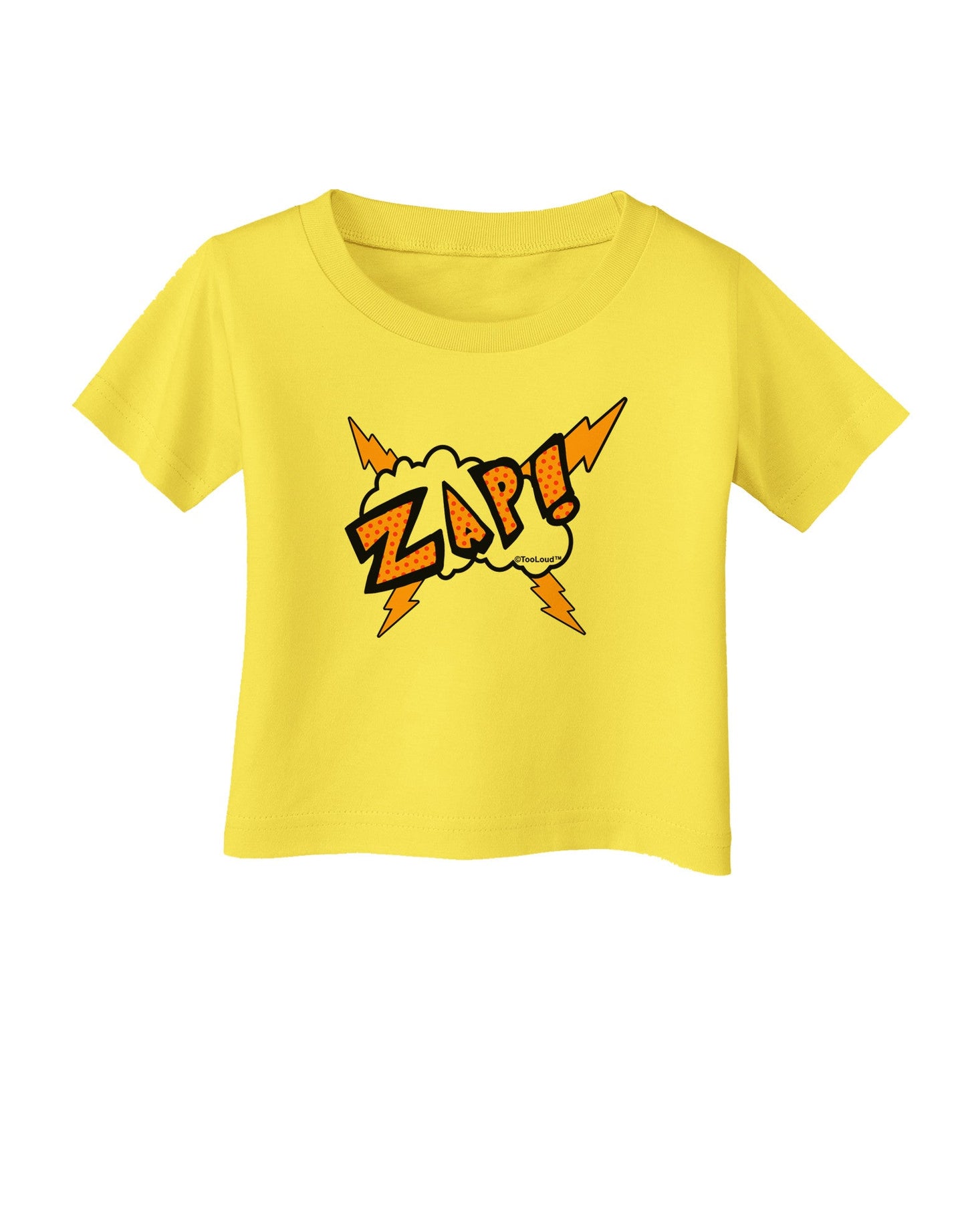 Onomatopoeia ZAP Infant T-Shirt-Infant T-Shirt-TooLoud-Yellow-06-Months-Davson Sales