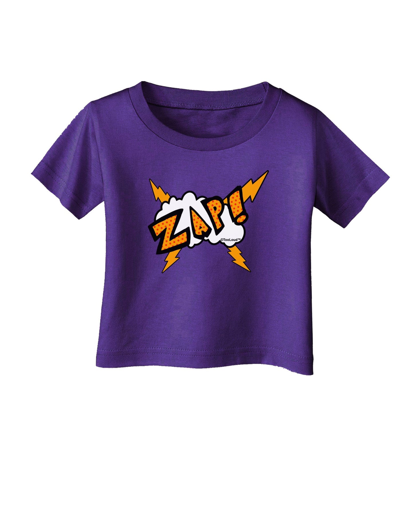 Onomatopoeia ZAP Infant T-Shirt Dark-Infant T-Shirt-TooLoud-Purple-06-Months-Davson Sales