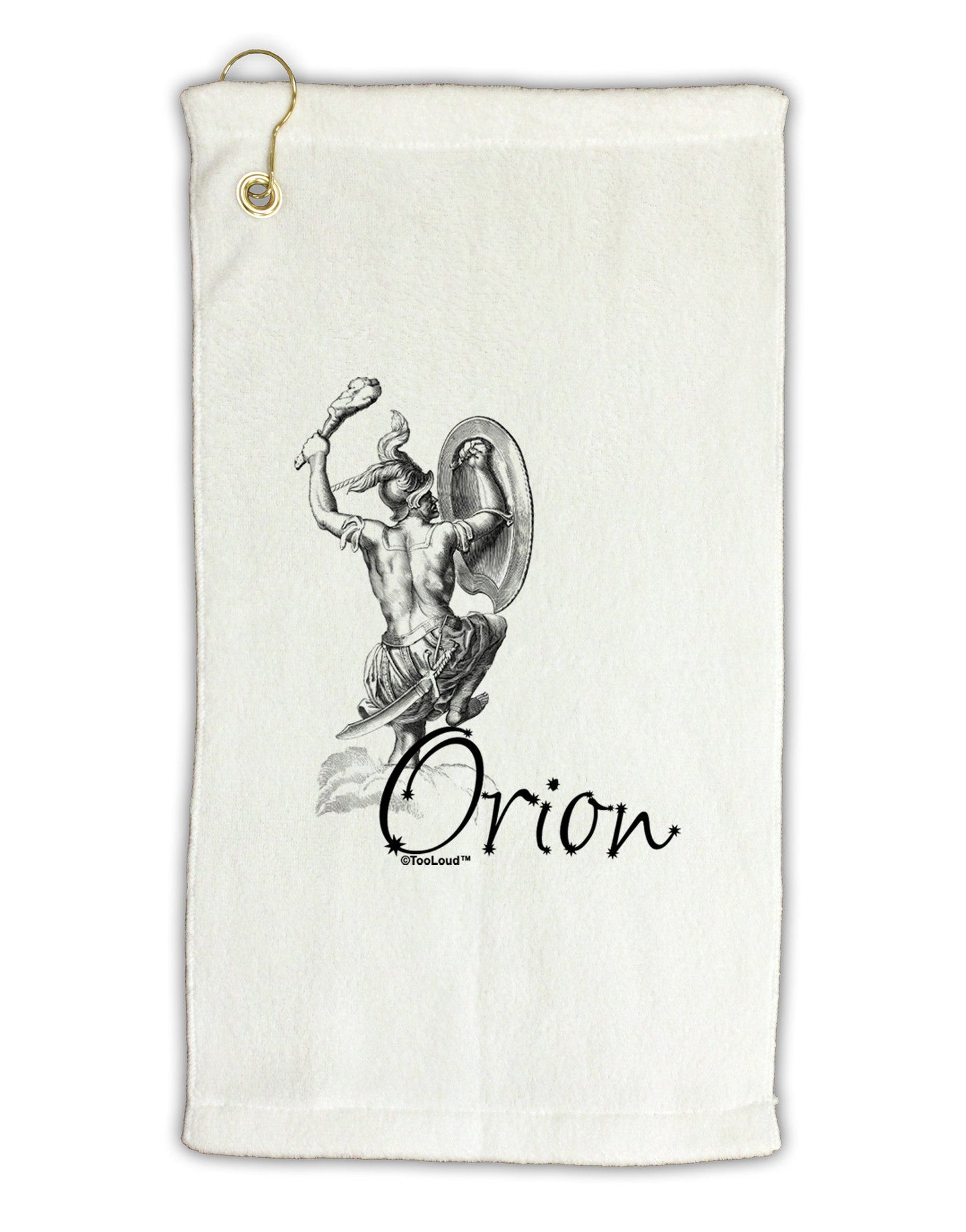 Orion Illustration Micro Terry Gromet Golf Towel 11"x19-Golf Towel-TooLoud-White-Davson Sales