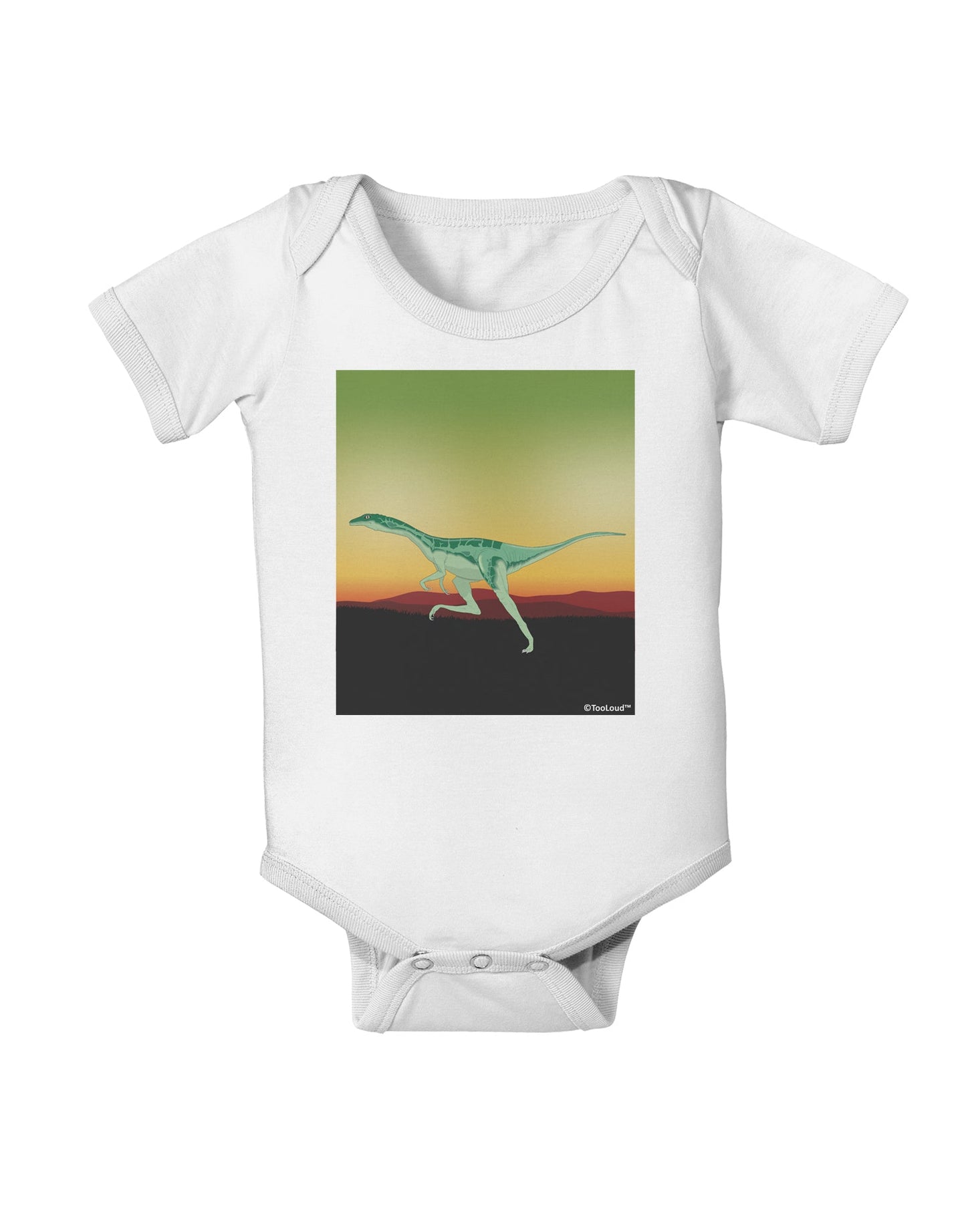 Ornithomimus Velox - Without Name Baby Romper Bodysuit by TooLoud-Baby Romper-TooLoud-White-06-Months-Davson Sales