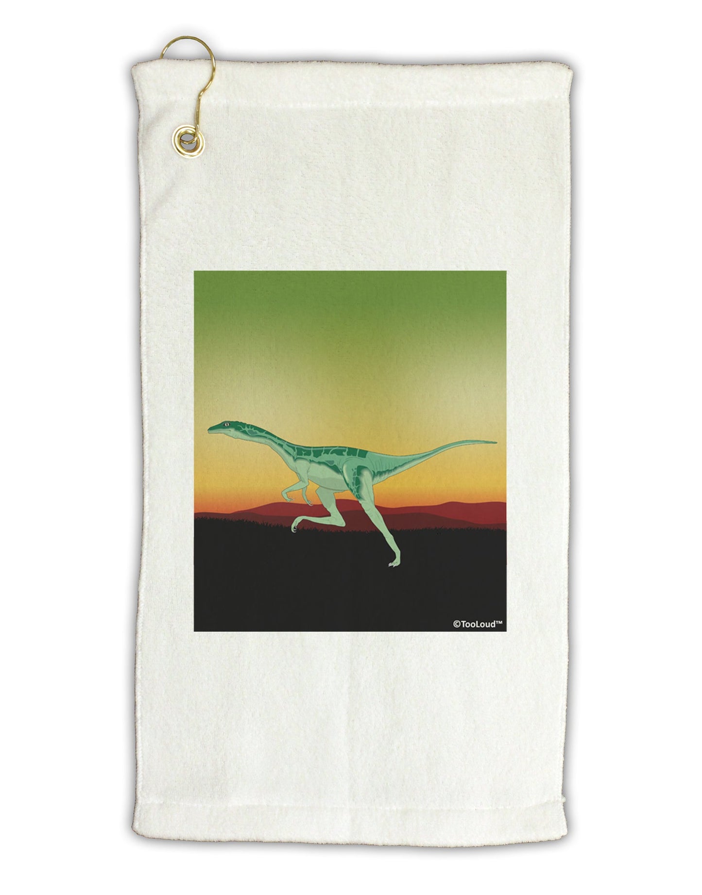 Ornithomimus Velox - Without Name Micro Terry Gromet Golf Towel 16 x 25 inch by TooLoud-Golf Towel-TooLoud-White-Davson Sales