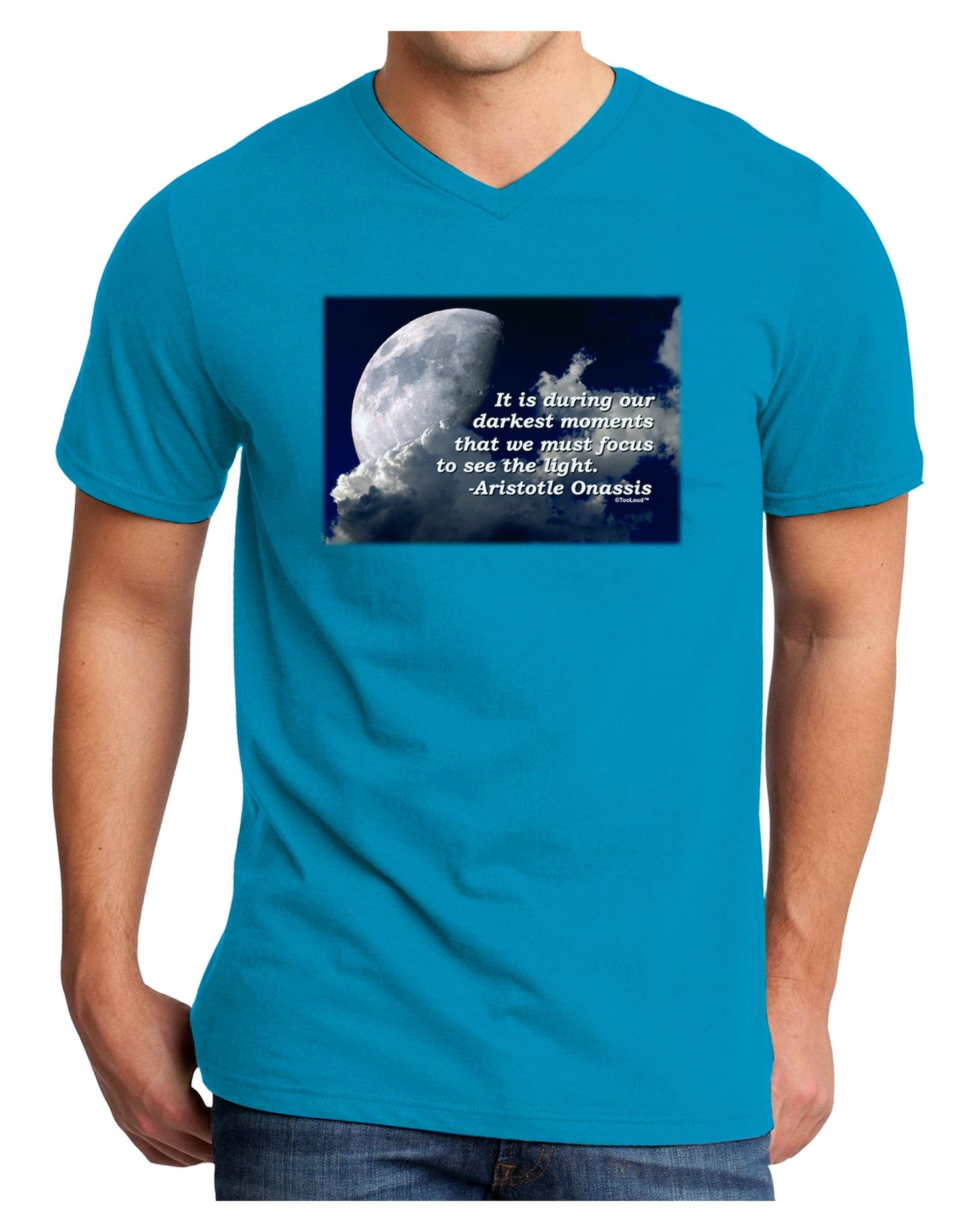 Our Darkest Moments Adult Dark V-Neck T-Shirt-Mens V-Neck T-Shirt-TooLoud-Turquoise-Small-Davson Sales