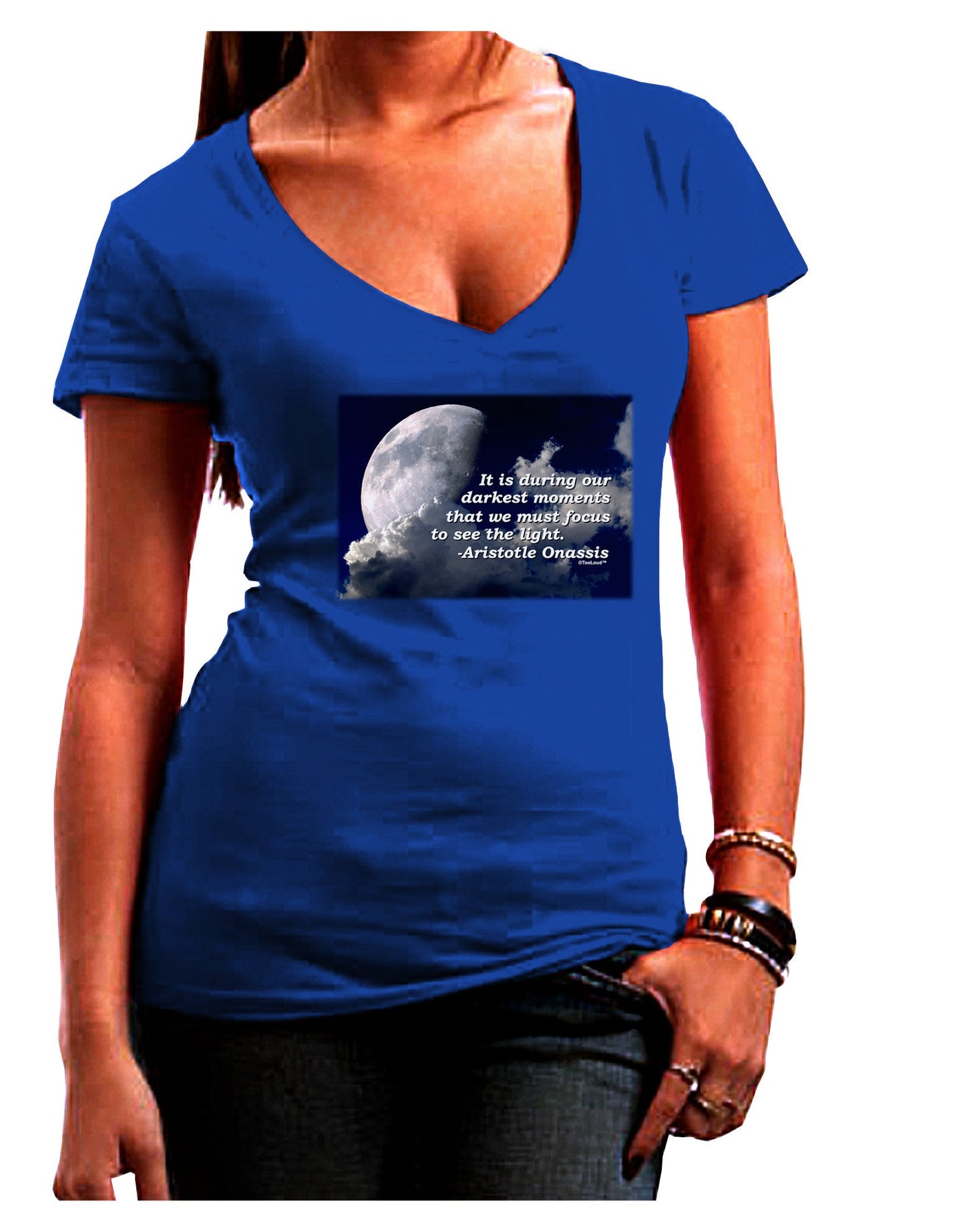 Our Darkest Moments Womens V-Neck Dark T-Shirt-Womens V-Neck T-Shirts-TooLoud-Royal-Blue-Juniors Fitted Small-Davson Sales