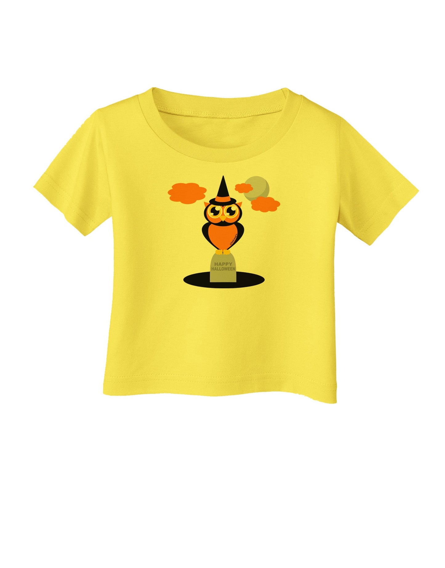 Owl Orange Infant T-Shirt-Infant T-Shirt-TooLoud-Yellow-06-Months-Davson Sales