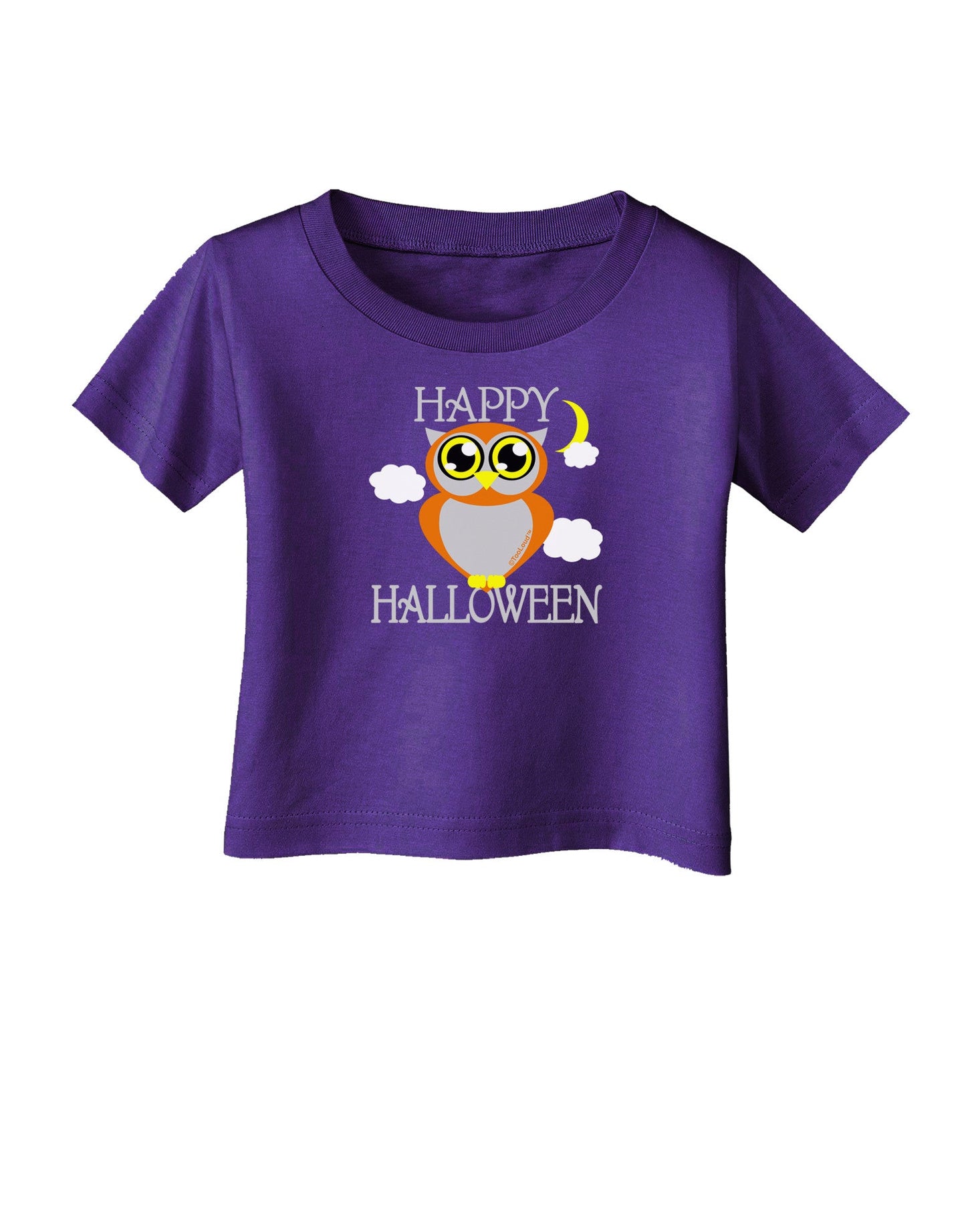 Owl Orange Text Infant T-Shirt Dark-Infant T-Shirt-TooLoud-Purple-06-Months-Davson Sales