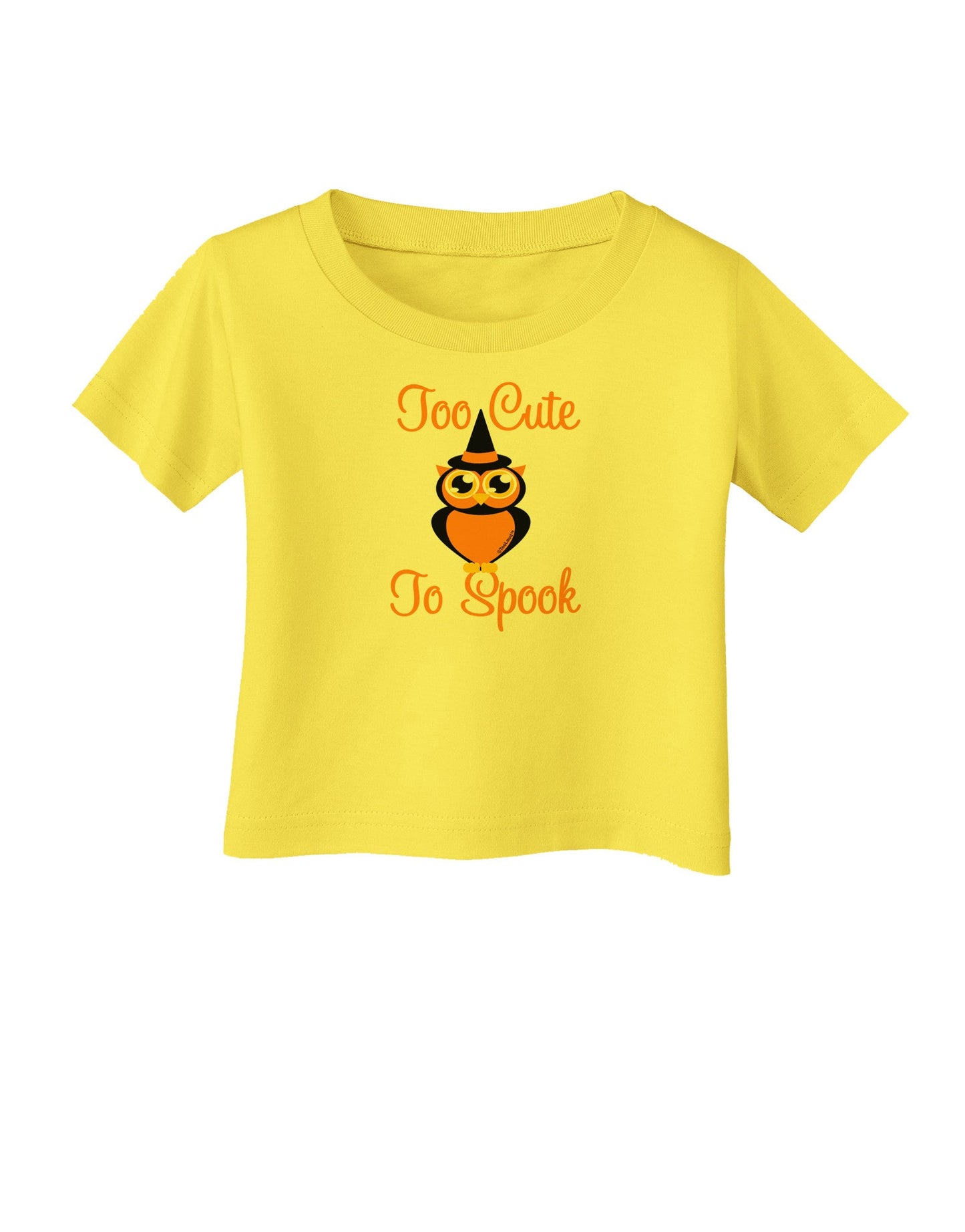 Owl Too Cute Orange Infant T-Shirt-Infant T-Shirt-TooLoud-Yellow-06-Months-Davson Sales