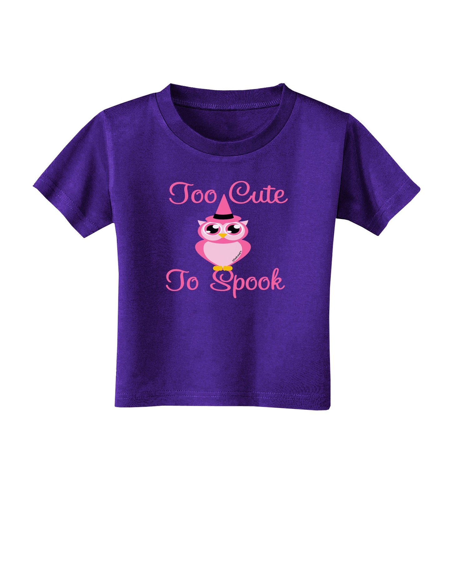 Owl Too Cute Pink Toddler T-Shirt Dark-Toddler T-Shirt-TooLoud-Purple-2T-Davson Sales