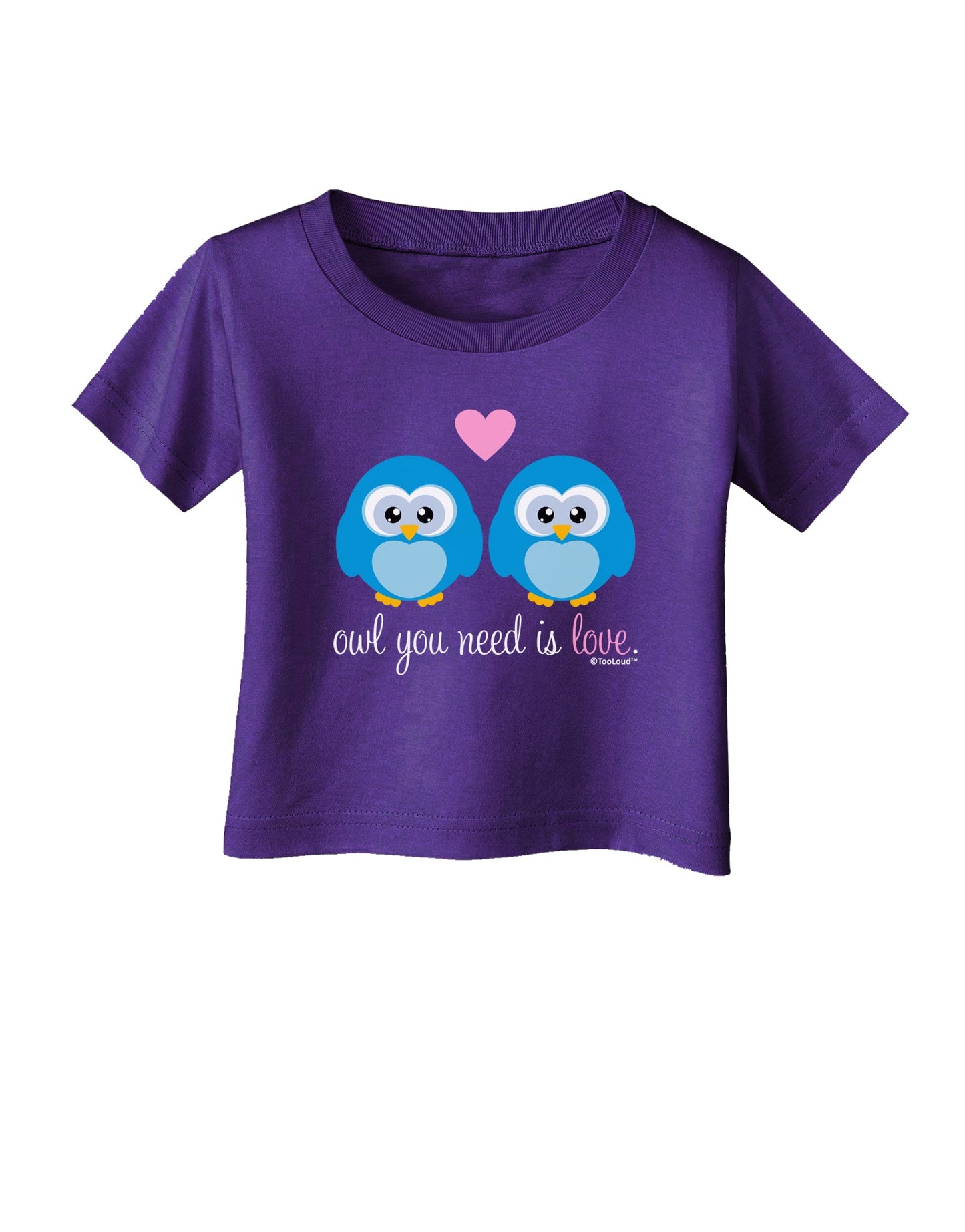 Owl You Need Is Love - Blue Owls Infant T-Shirt Dark by TooLoud-Infant T-Shirt-TooLoud-Purple-06-Months-Davson Sales