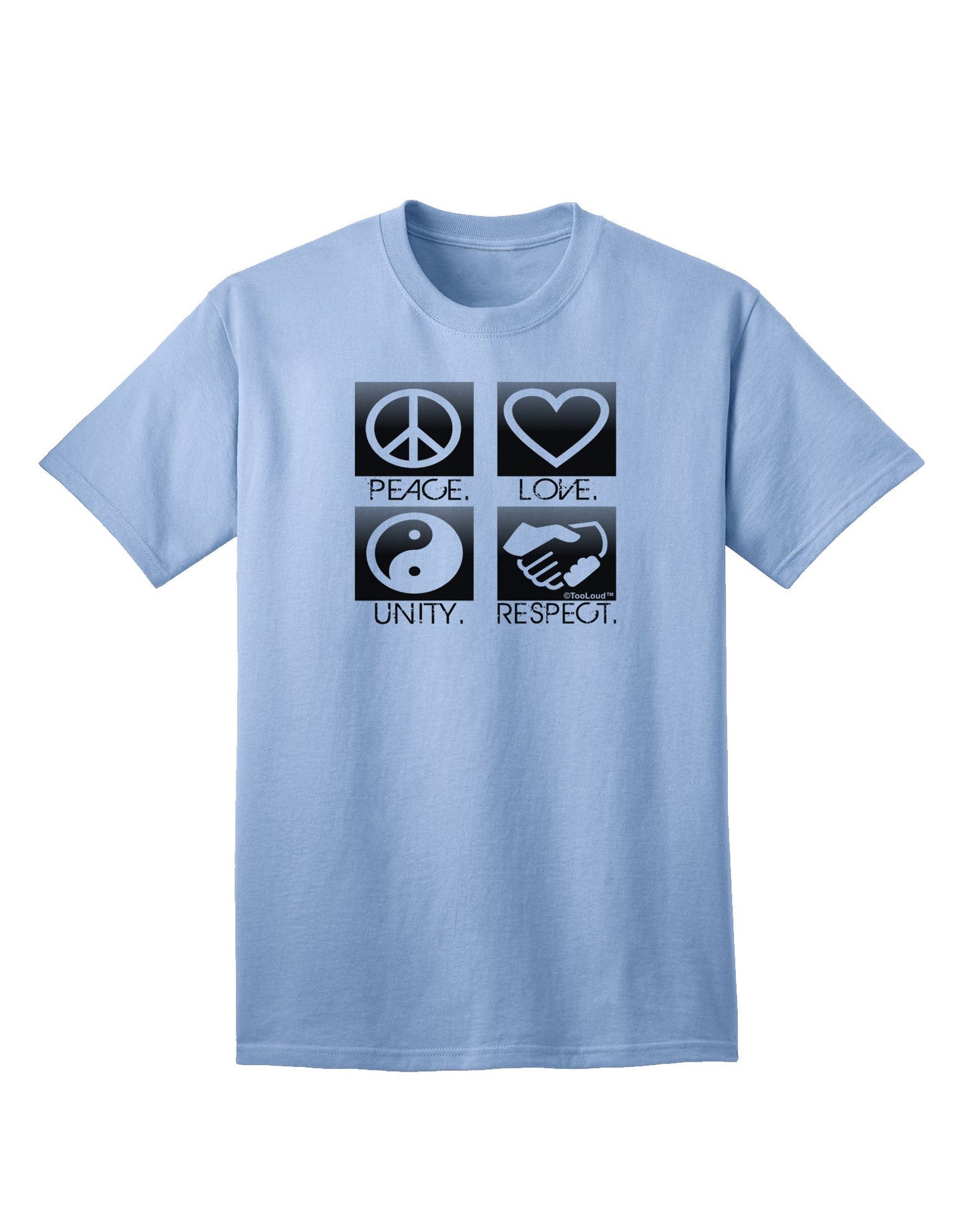 PLUR Squares BnW Adult T-Shirt-Mens T-Shirt-TooLoud-Light-Blue-Small-Davson Sales