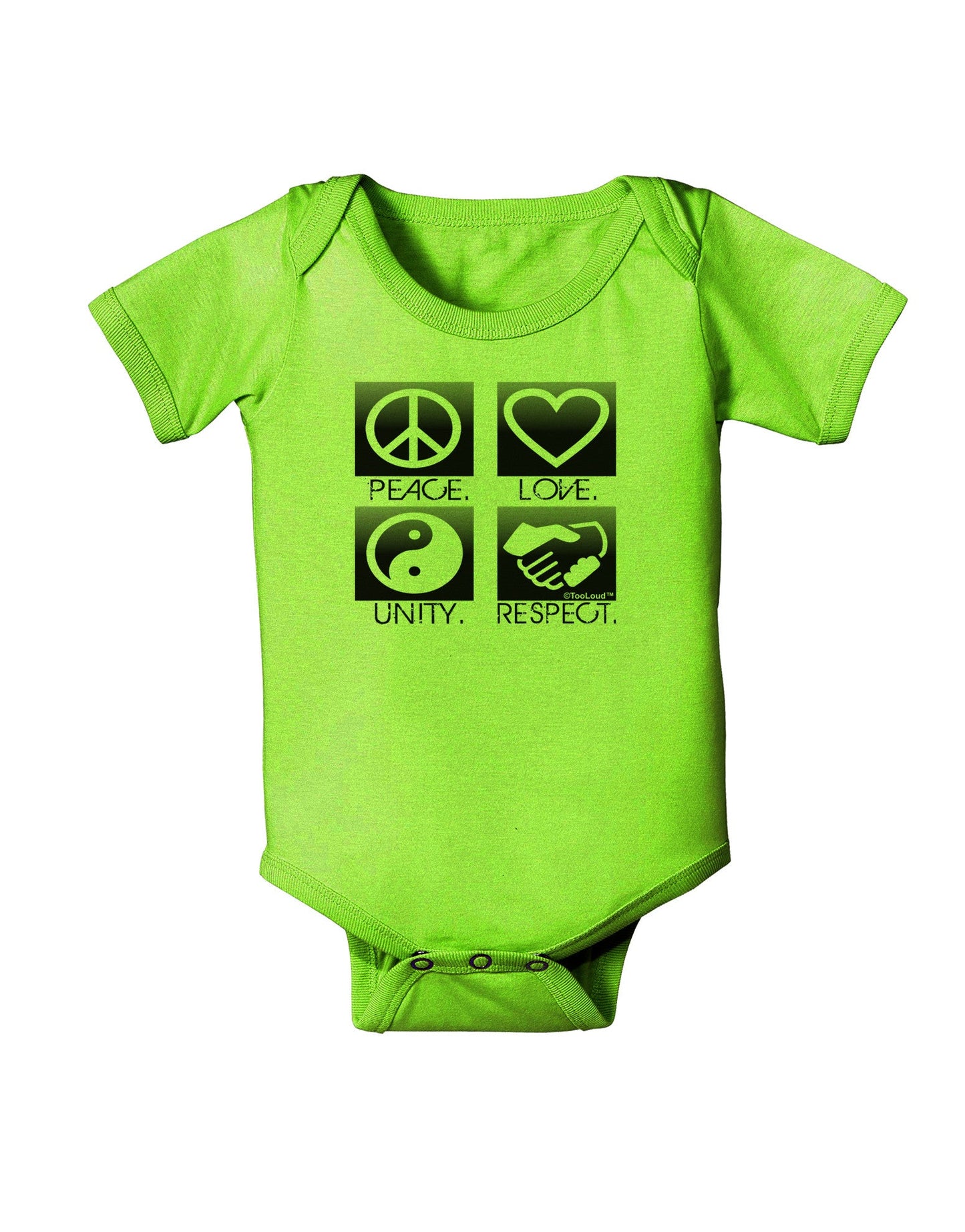PLUR Squares BnW Baby Romper Bodysuit-Baby Romper-TooLoud-Lime-06-Months-Davson Sales