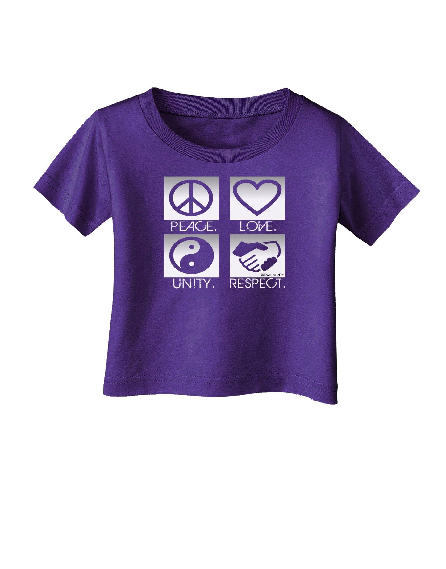 PLUR Squares BnW Infant T-Shirt Dark-Infant T-Shirt-TooLoud-Purple-06-Months-Davson Sales