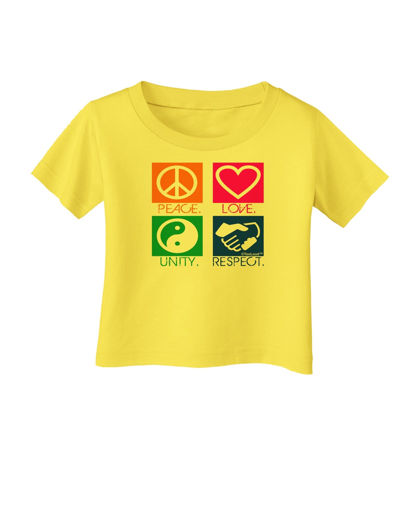 PLUR Squares Color Infant T-Shirt-Infant T-Shirt-TooLoud-Yellow-06-Months-Davson Sales