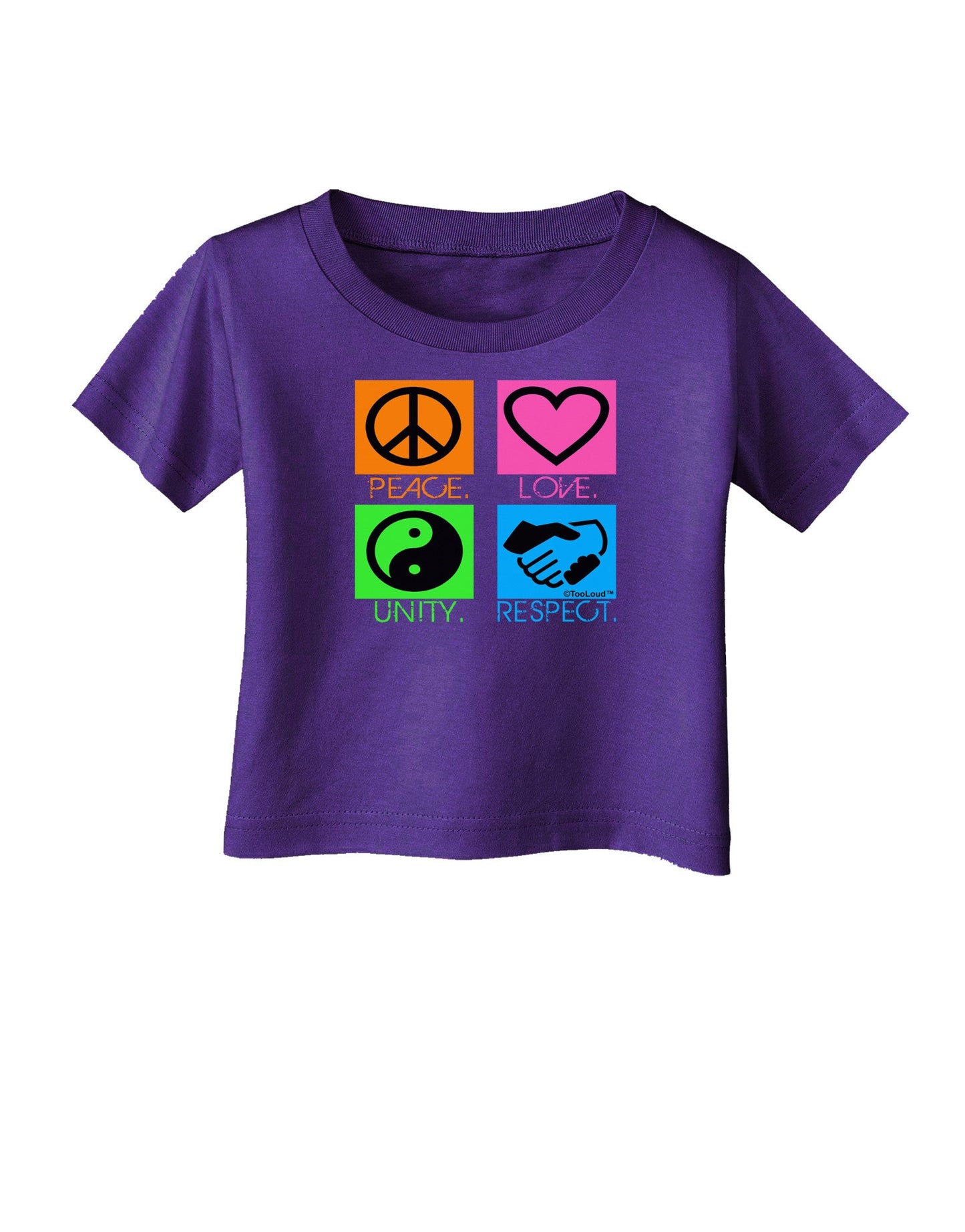 PLUR Squares Color Infant T-Shirt Dark-Infant T-Shirt-TooLoud-Purple-06-Months-Davson Sales