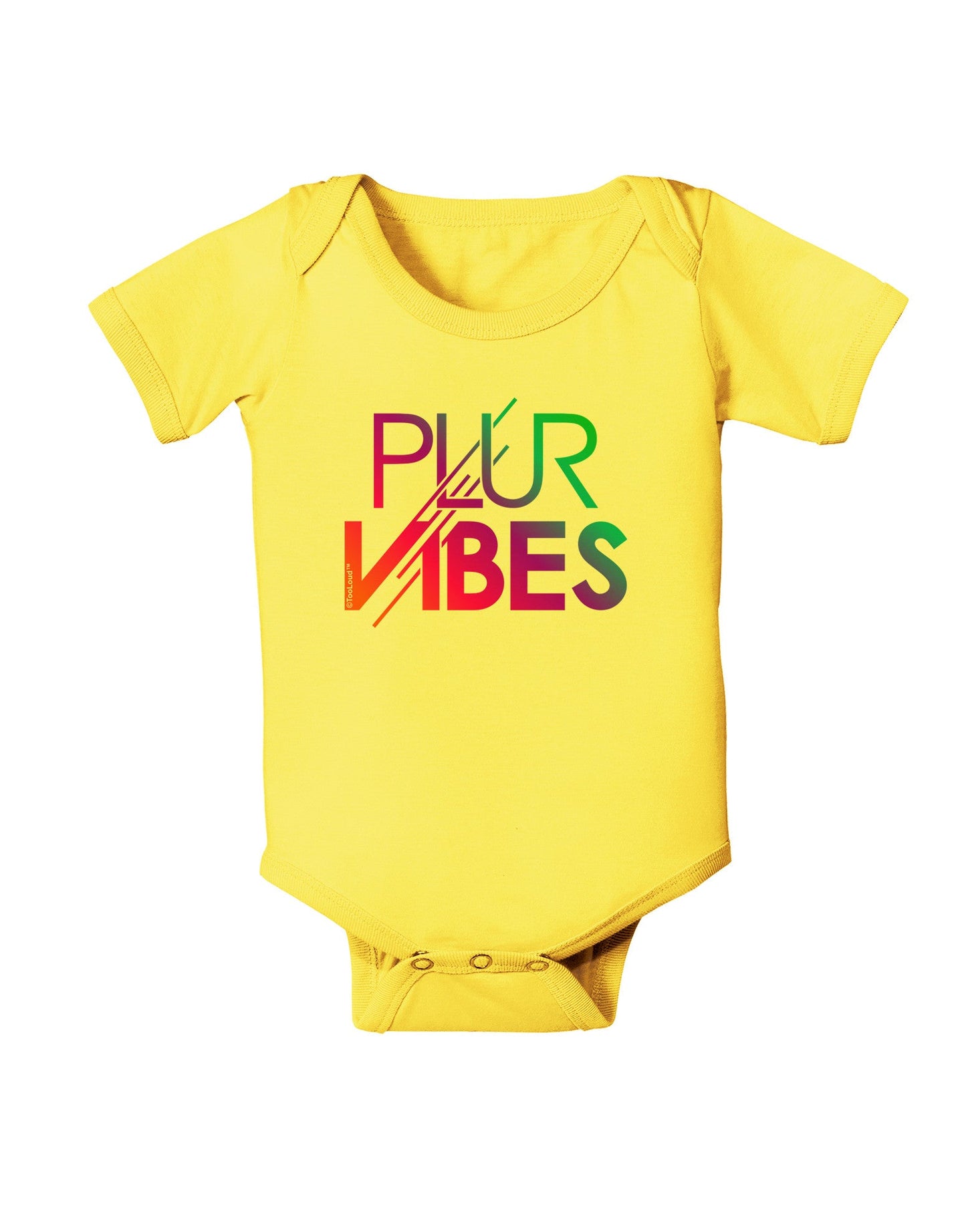 PLUR Vibes Baby Romper Bodysuit-Baby Romper-TooLoud-Yellow-06-Months-Davson Sales