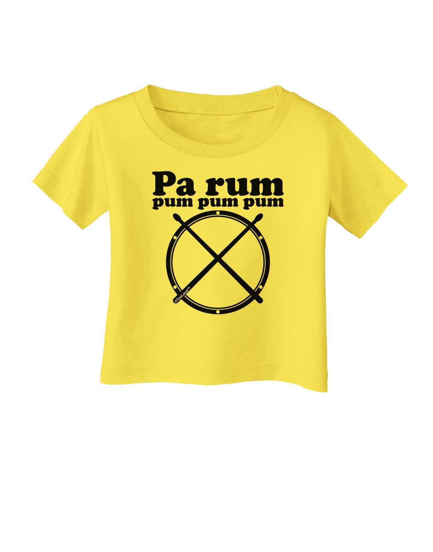 Pa Rum Pum Pum Pum BnW Infant T-Shirt-Infant T-Shirt-TooLoud-Yellow-06-Months-Davson Sales