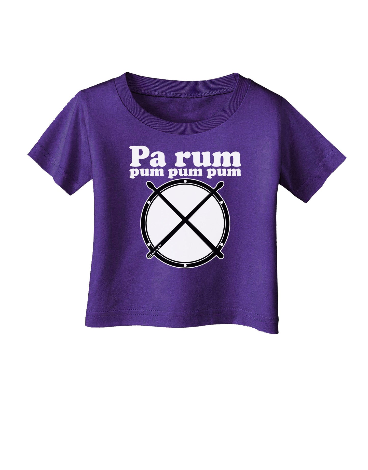 Pa Rum Pum Pum Pum BnW Infant T-Shirt Dark-Infant T-Shirt-TooLoud-Purple-06-Months-Davson Sales