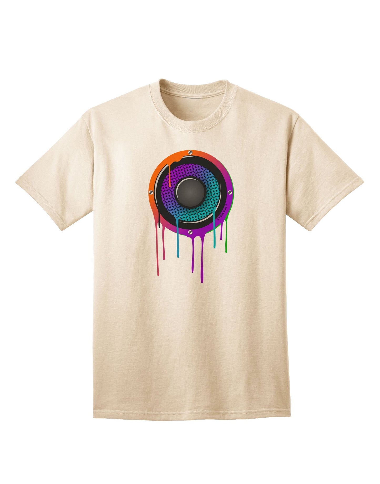 Paint Drips Speaker Adult T-Shirt-Mens T-Shirt-TooLoud-Natural-Small-Davson Sales