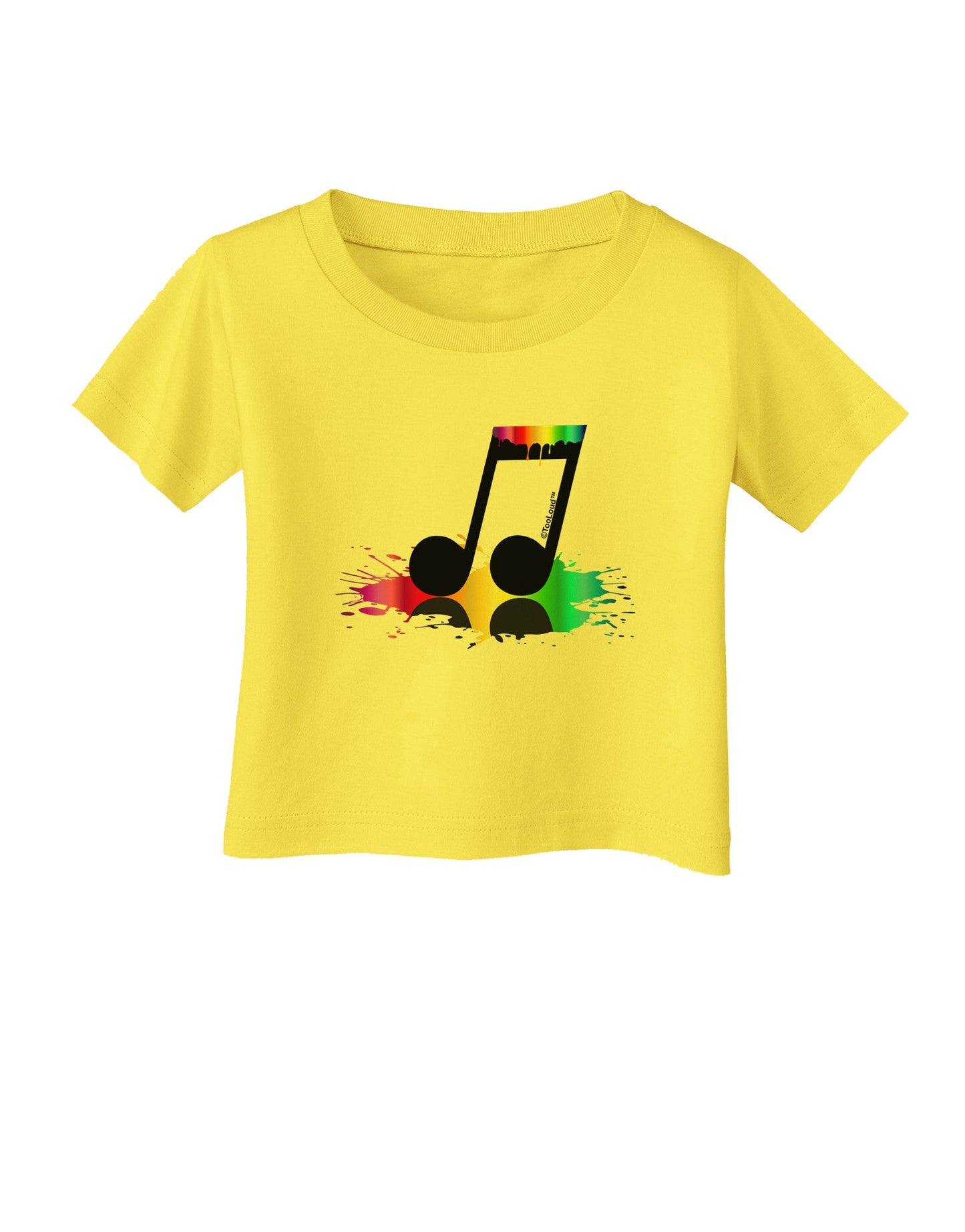 Paint Music Note Infant T-Shirt-Infant T-Shirt-TooLoud-Yellow-06-Months-Davson Sales