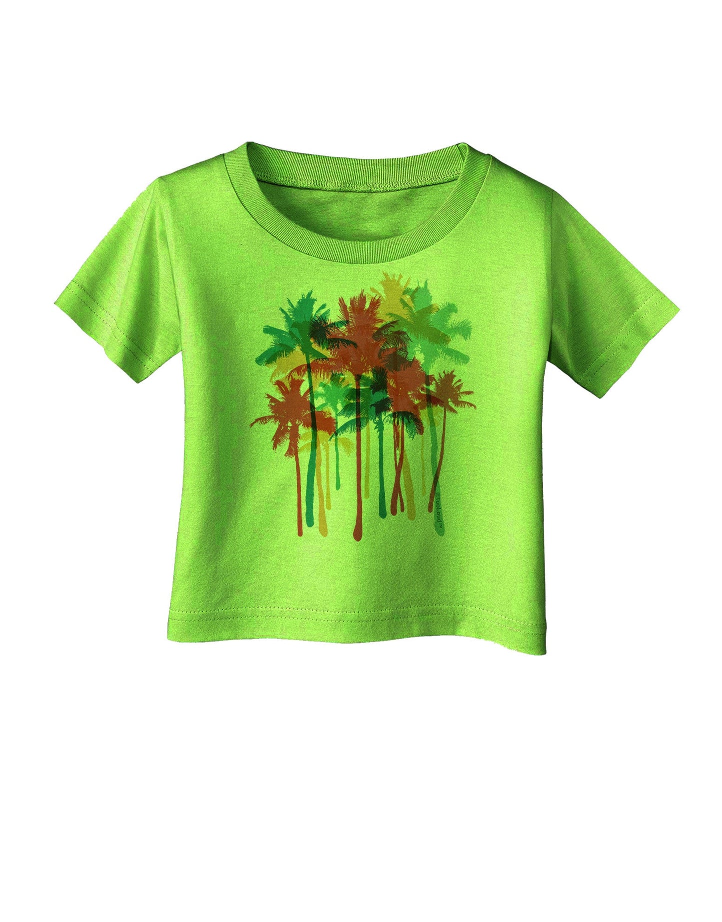Paint Splash Palm Trees Infant T-Shirt-Infant T-Shirt-TooLoud-Lime-Green-06-Months-Davson Sales