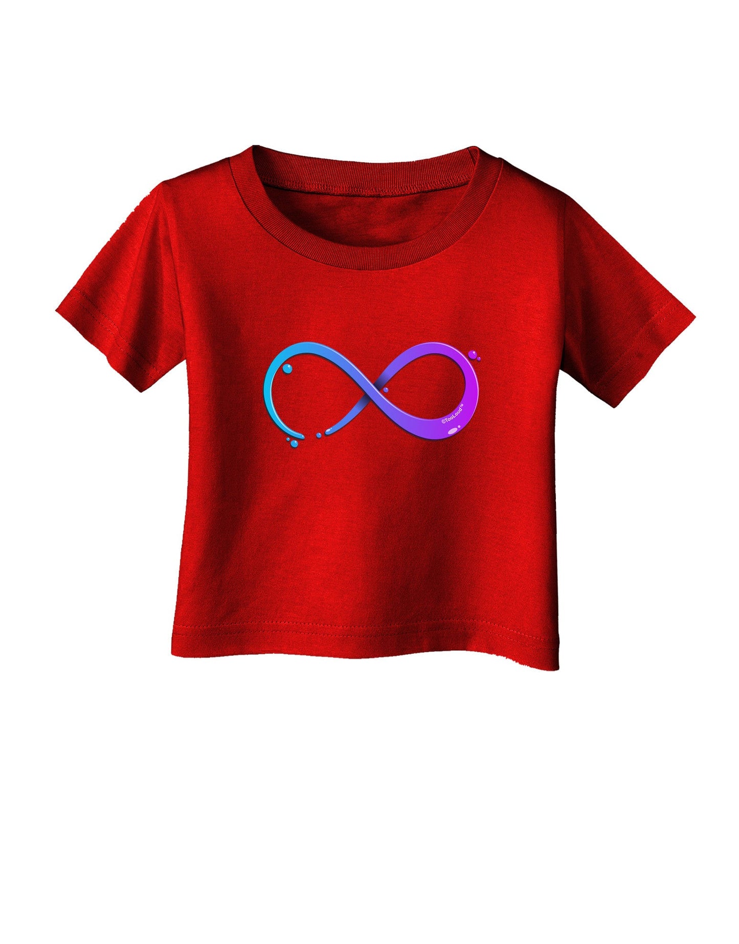 Painted Infinity Infant T-Shirt Dark-Infant T-Shirt-TooLoud-Red-06-Months-Davson Sales