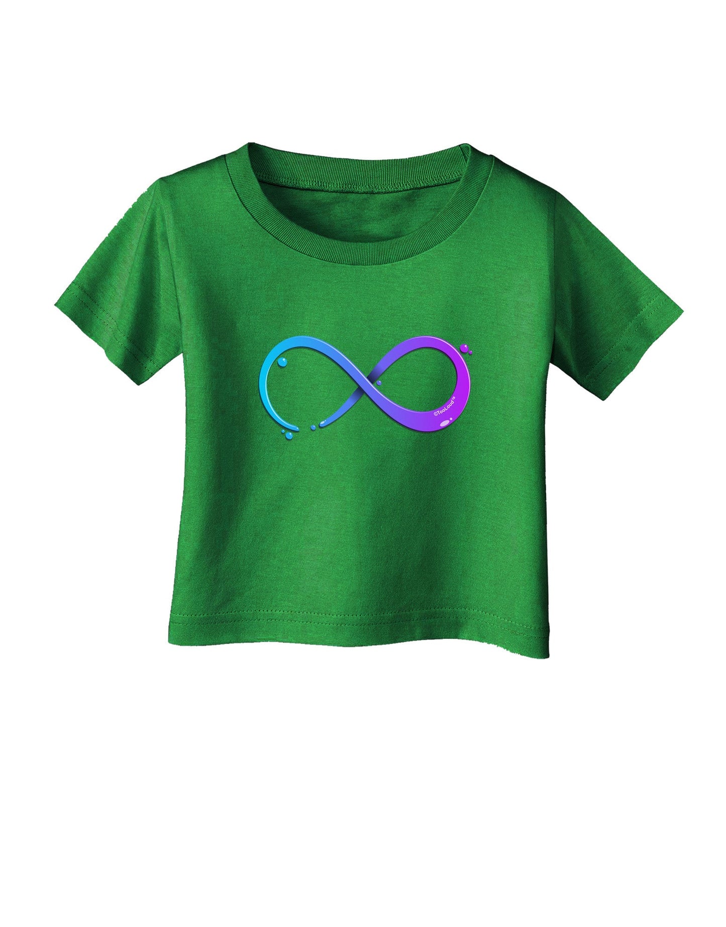 Painted Infinity Infant T-Shirt Dark-Infant T-Shirt-TooLoud-Clover-Green-06-Months-Davson Sales