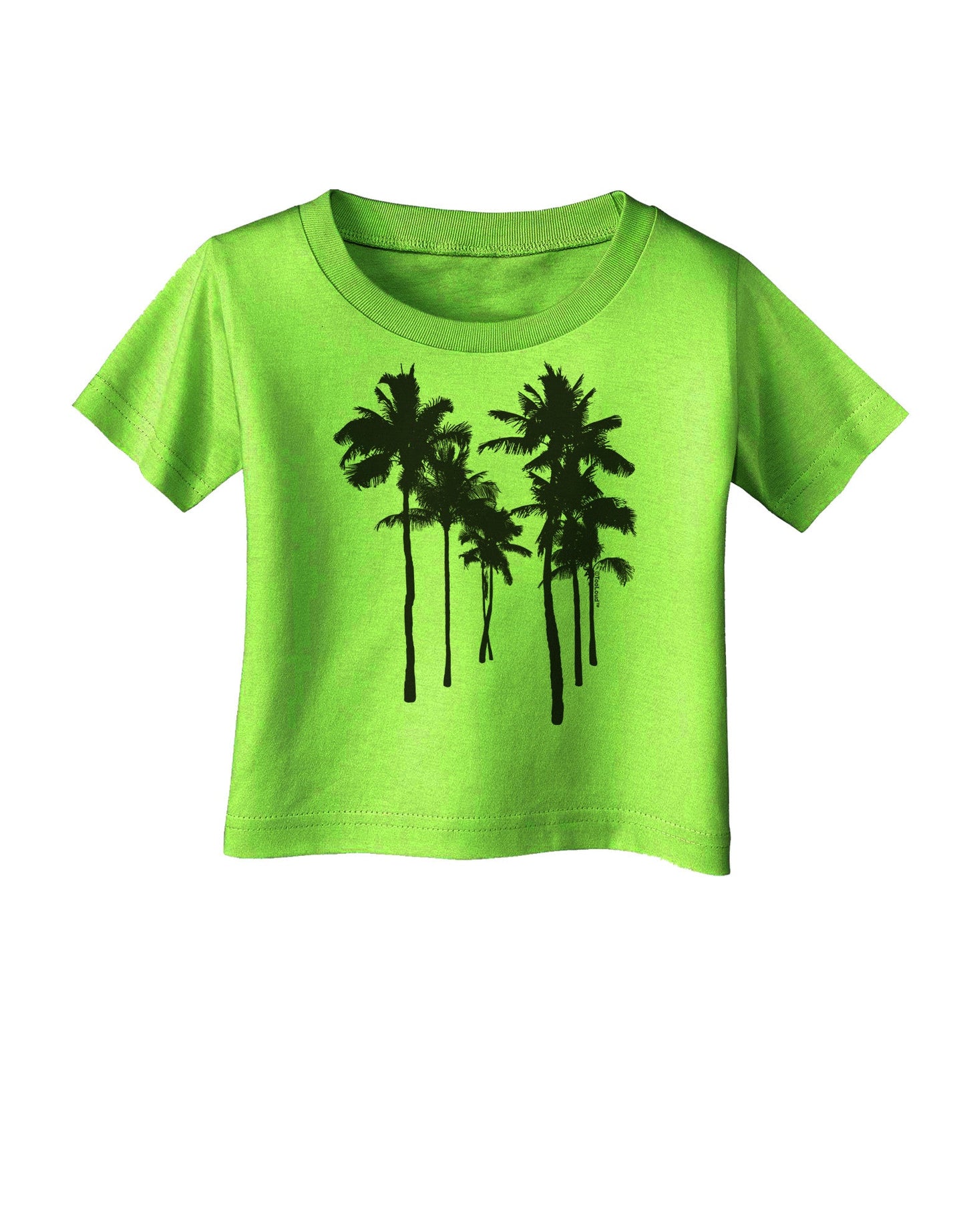 Palm Rows Silhouette Infant T-Shirt-Infant T-Shirt-TooLoud-Lime-Green-06-Months-Davson Sales