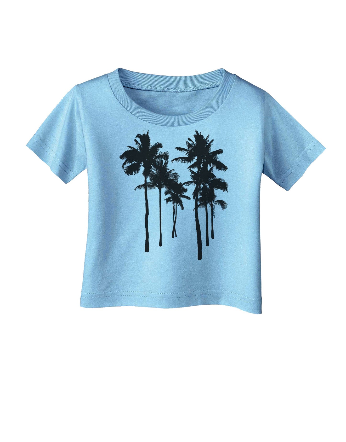 Palm Rows Silhouette Infant T-Shirt-Infant T-Shirt-TooLoud-Aquatic-Blue-06-Months-Davson Sales