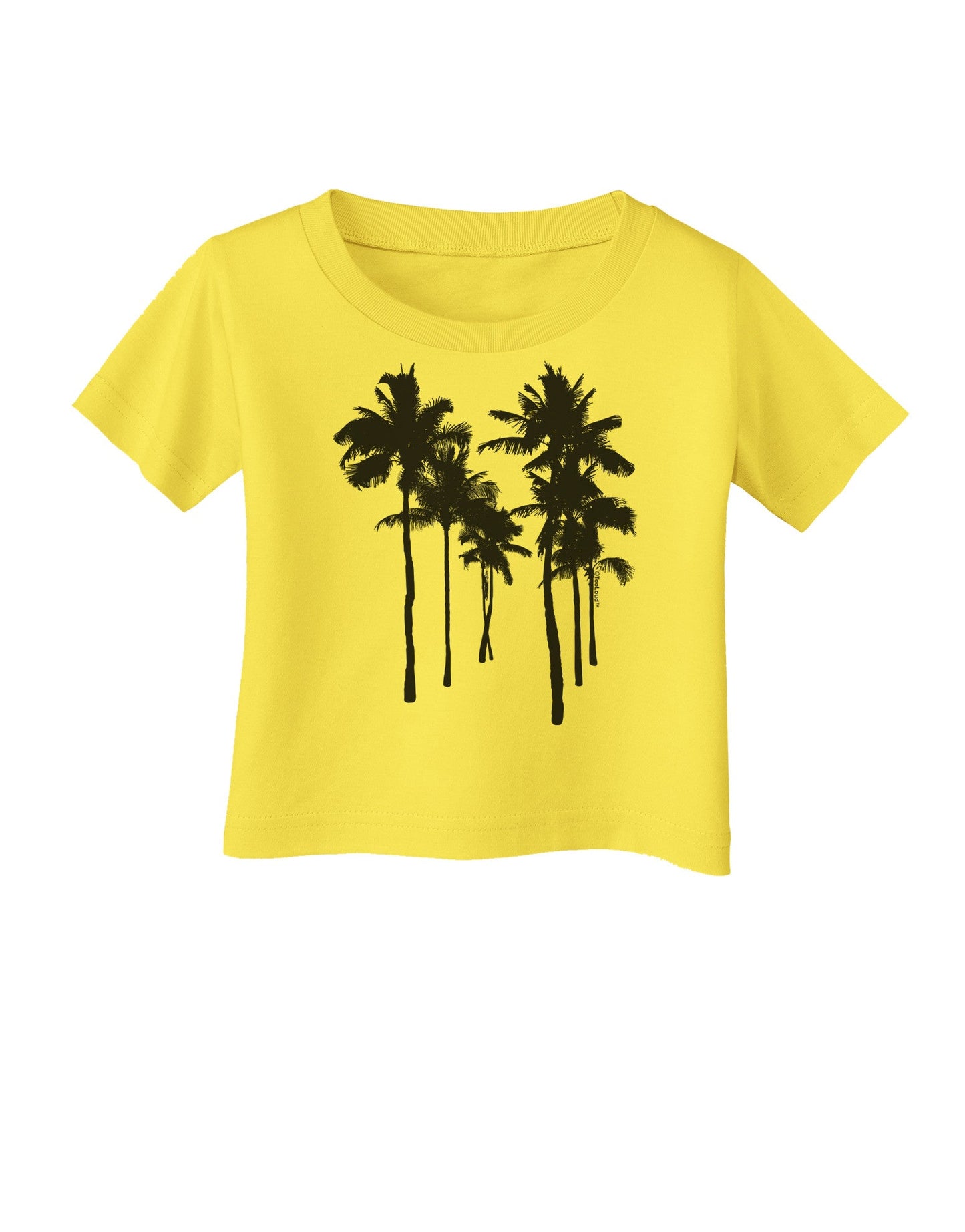 Palm Rows Silhouette Infant T-Shirt-Infant T-Shirt-TooLoud-Yellow-06-Months-Davson Sales