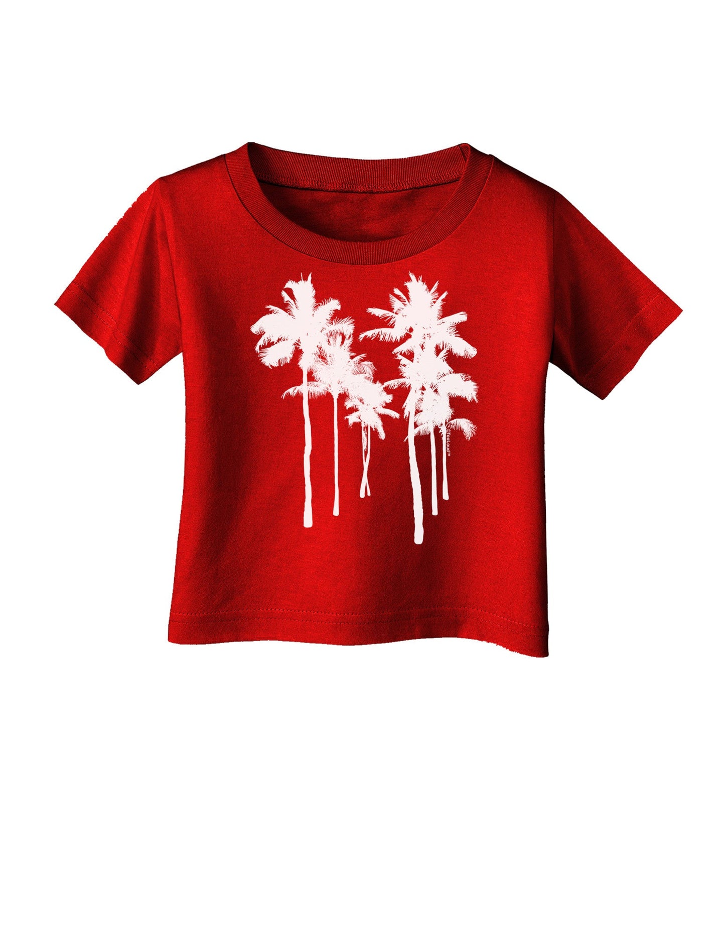 Palm Rows Silhouette Infant T-Shirt Dark-Infant T-Shirt-TooLoud-Red-06-Months-Davson Sales