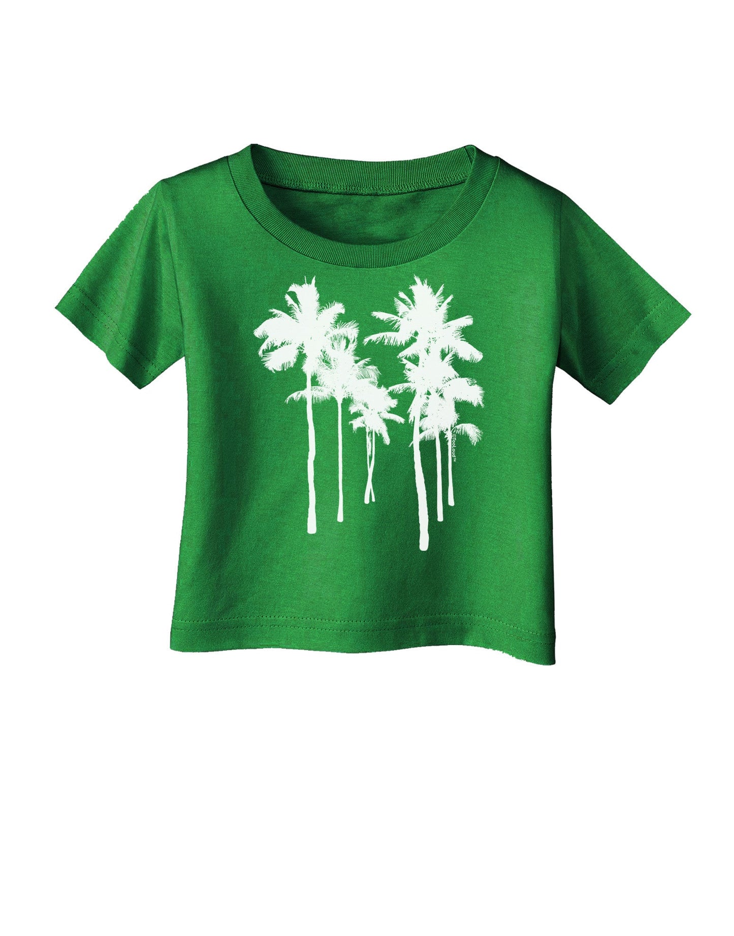 Palm Rows Silhouette Infant T-Shirt Dark-Infant T-Shirt-TooLoud-Clover-Green-06-Months-Davson Sales