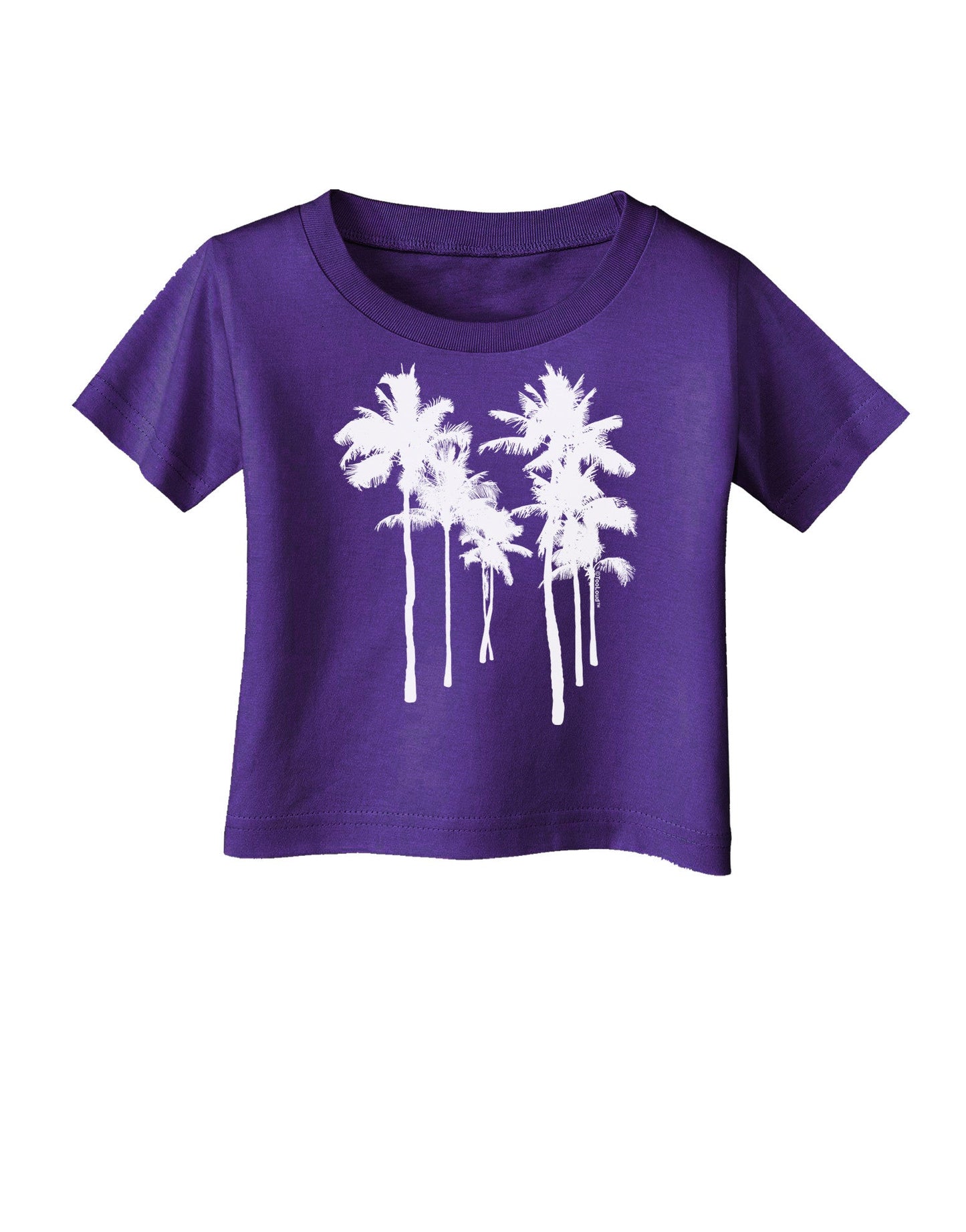 Palm Rows Silhouette Infant T-Shirt Dark-Infant T-Shirt-TooLoud-Purple-06-Months-Davson Sales